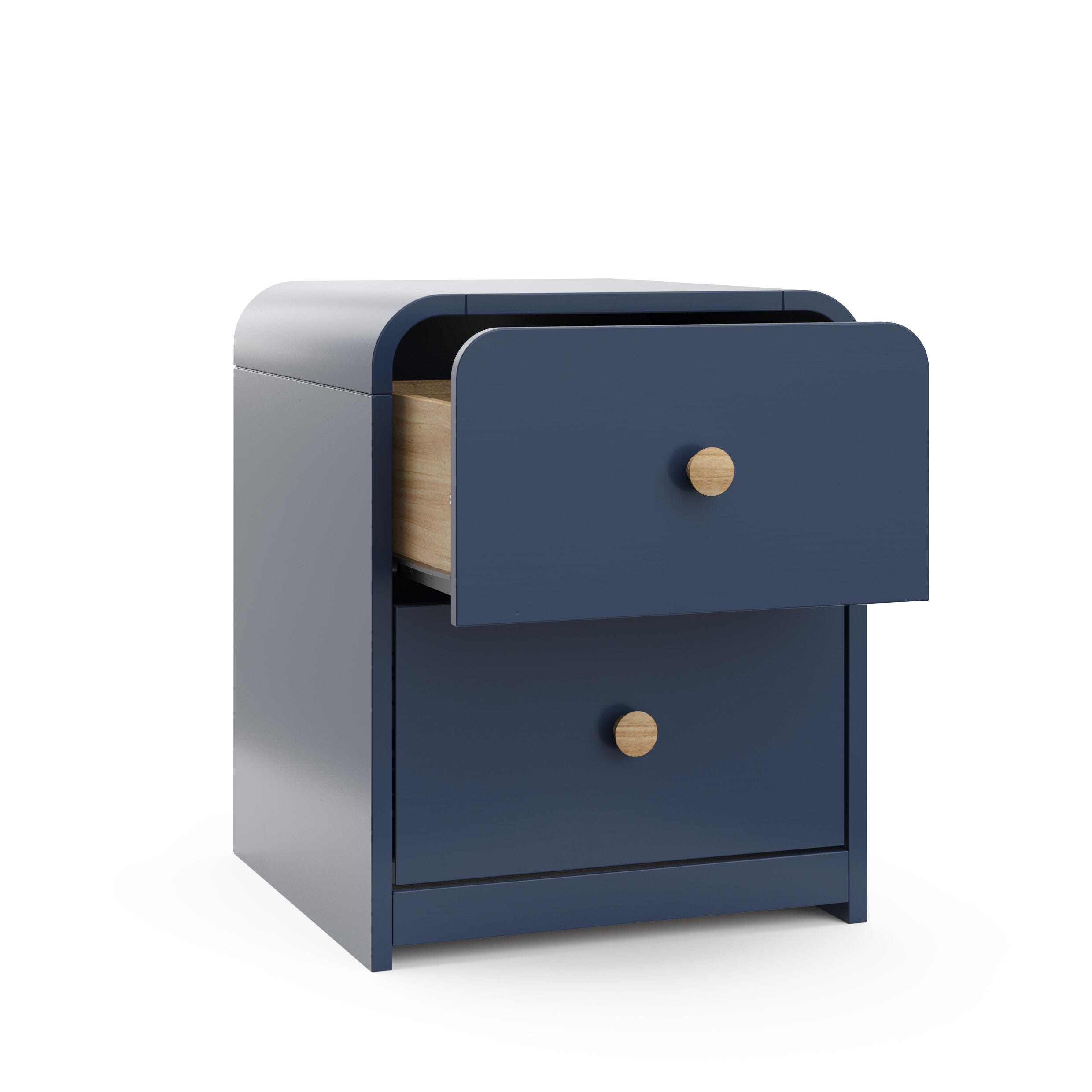 Storkcraft Next Santos 2 Drawer Nightstand, Midnight Blue, large