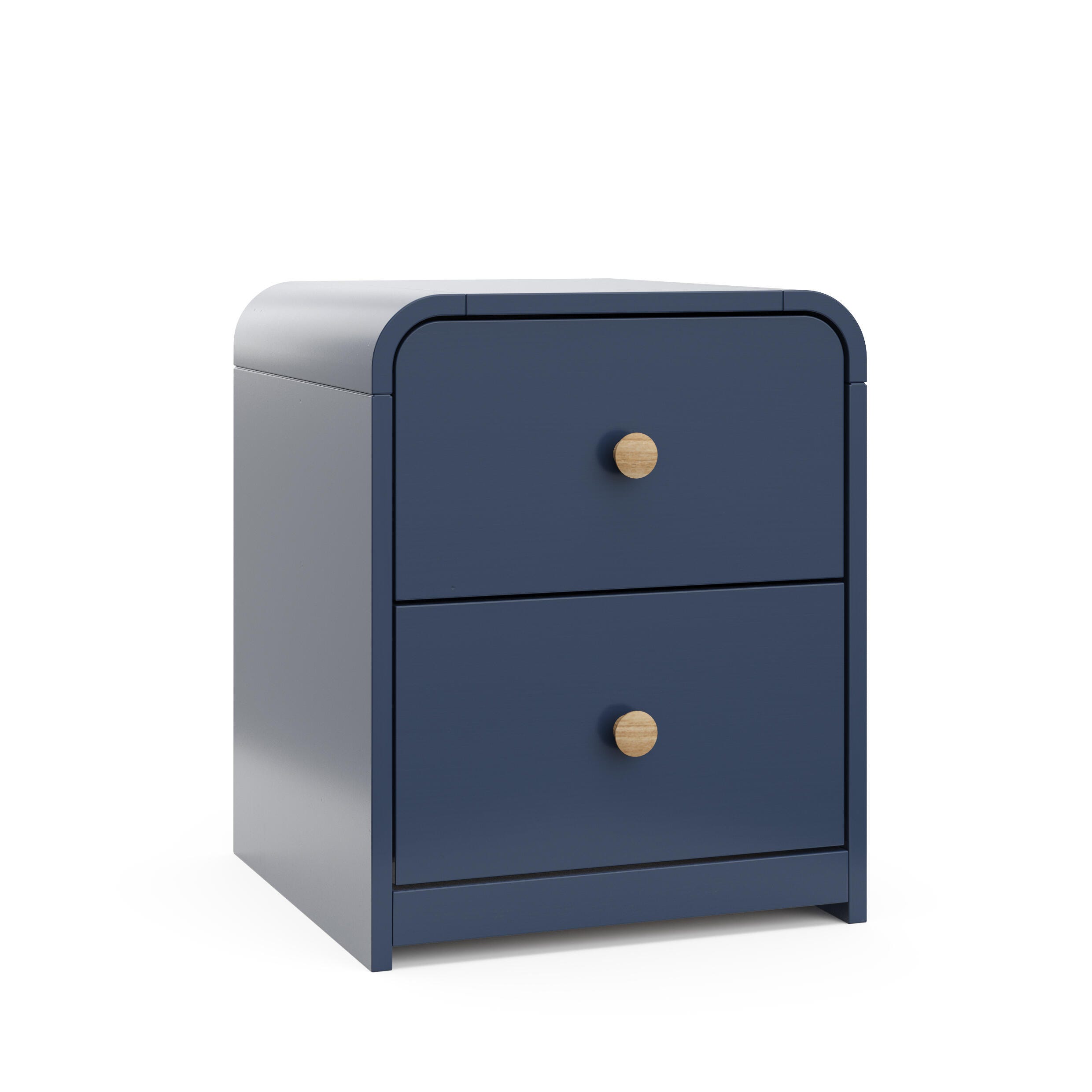 Storkcraft Next Santos 2 Drawer Nightstand, Midnight Blue, large