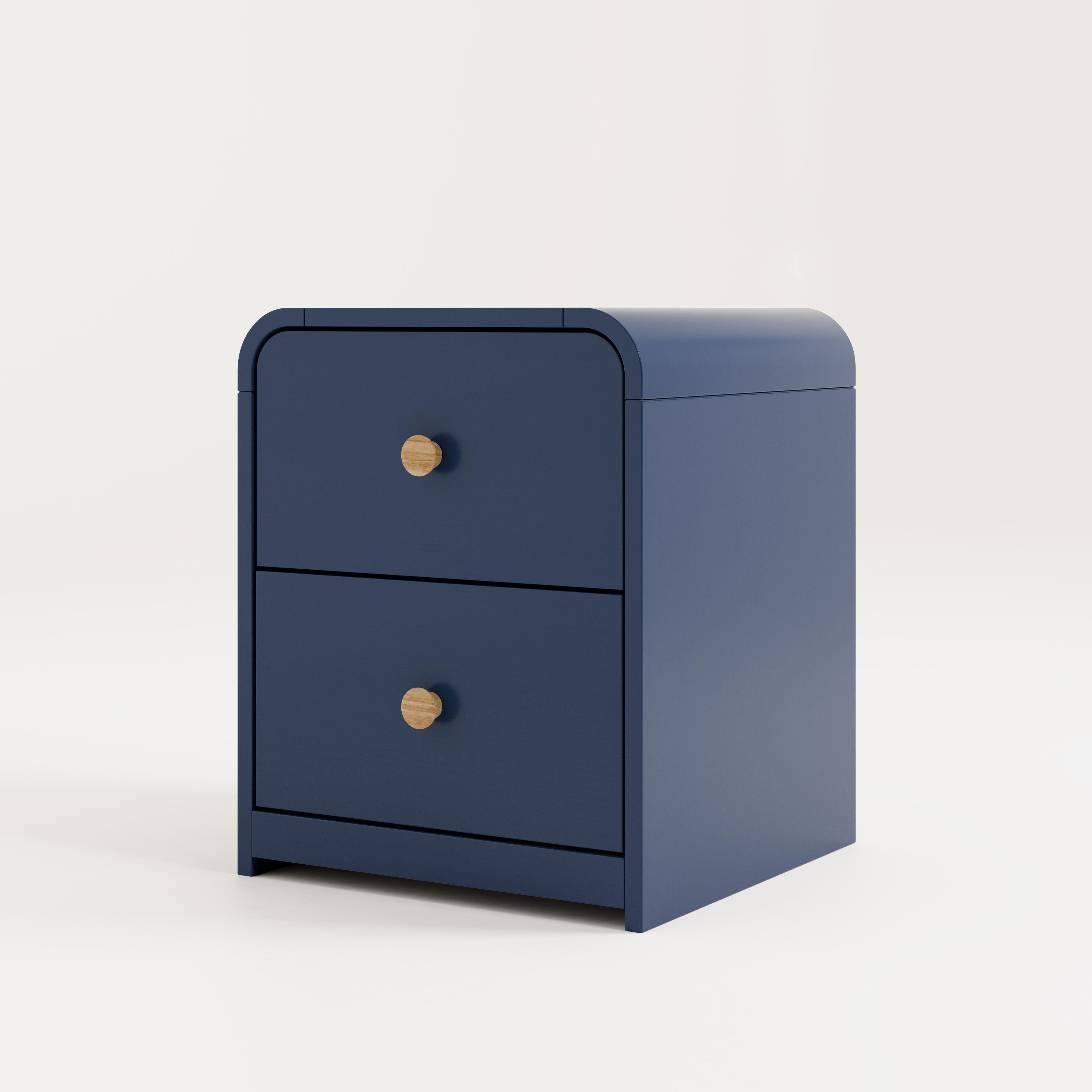 Storkcraft Next Santos 2 Drawer Nightstand, Midnight Blue, large
