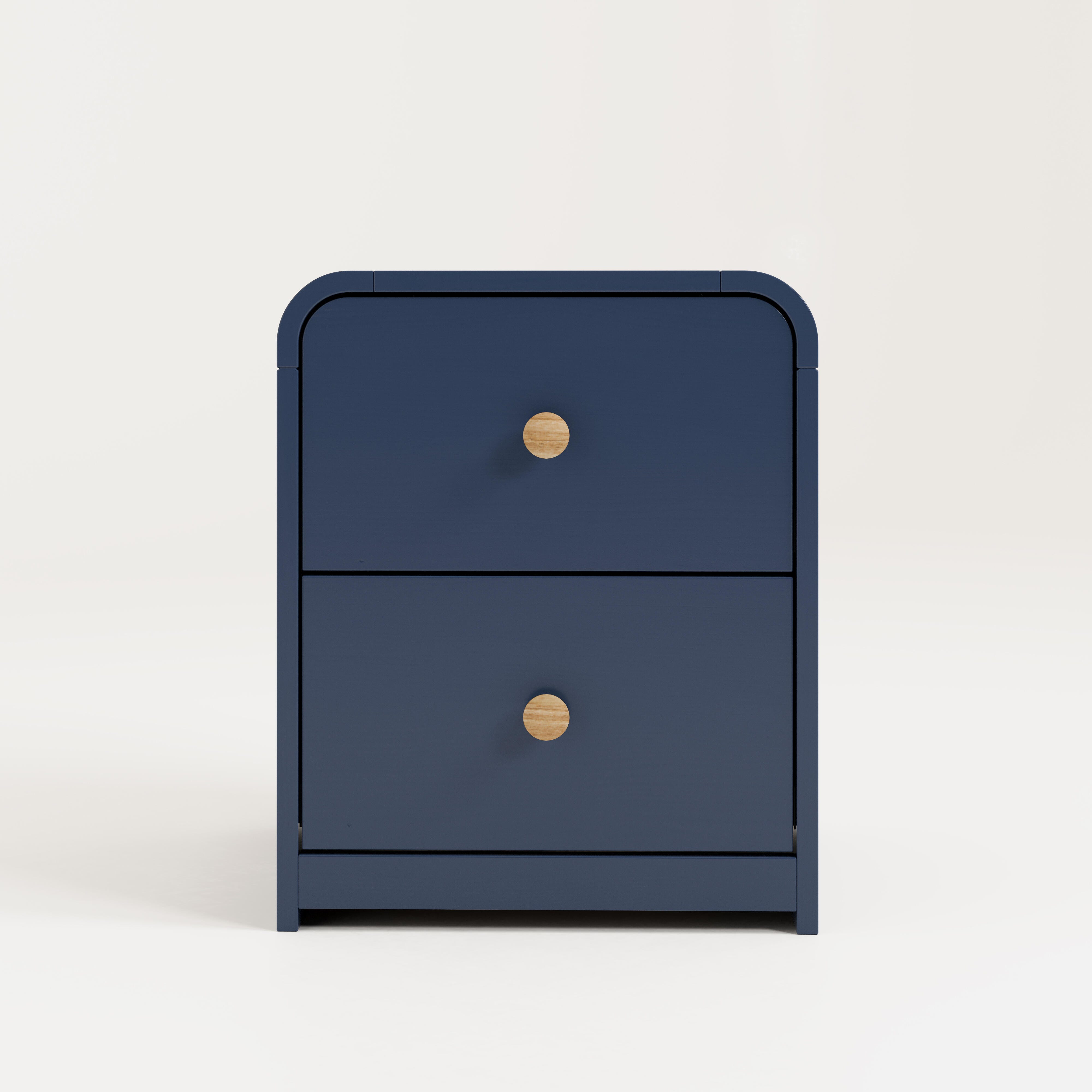 Storkcraft Next Santos 2 Drawer Nightstand, Midnight Blue, large