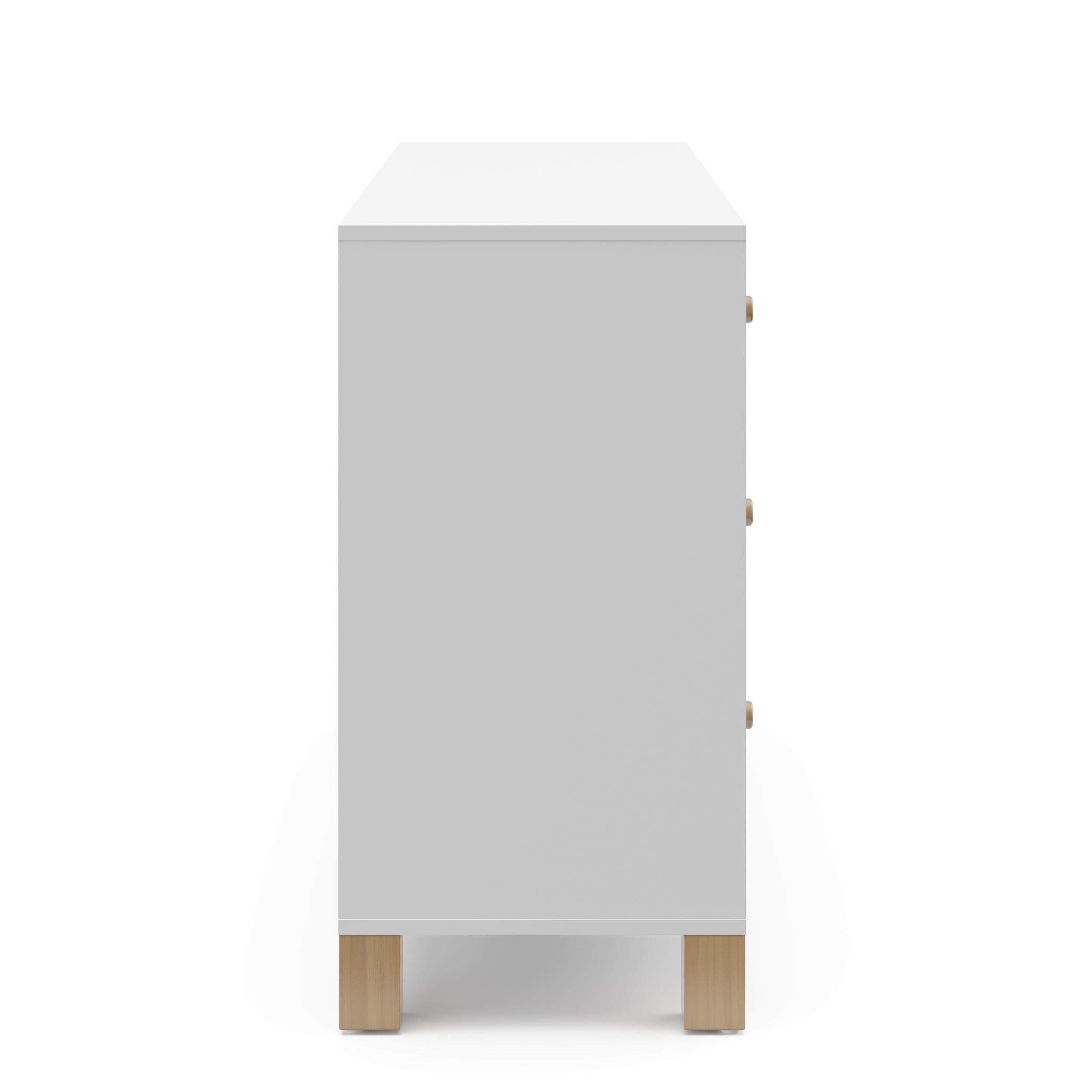 Storkcraft California 6 Drawer Double Dresser, White/Driftwood, large
