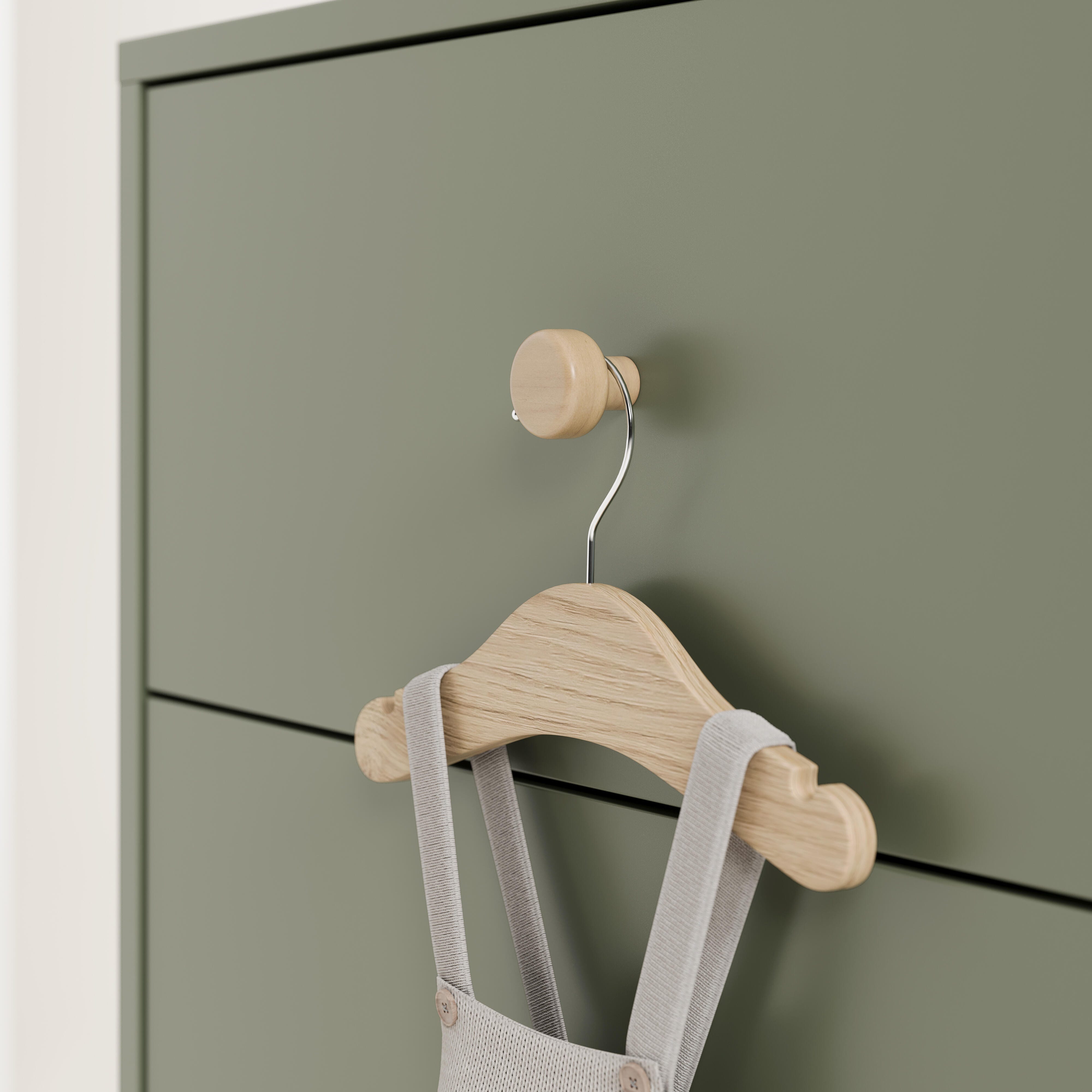 Storkcraft California 6 Drawer Double Dresser, Olive/Driftwood, large