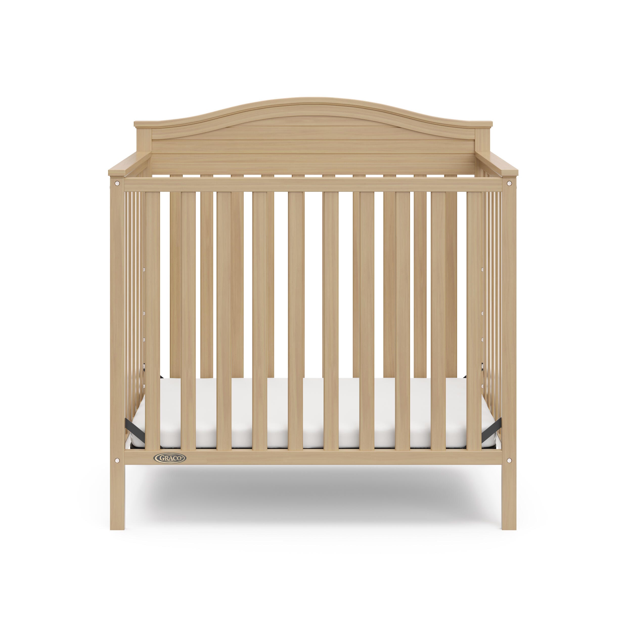 Graco Stella 4-in-1 Convertible Mini Crib, Driftwood, large