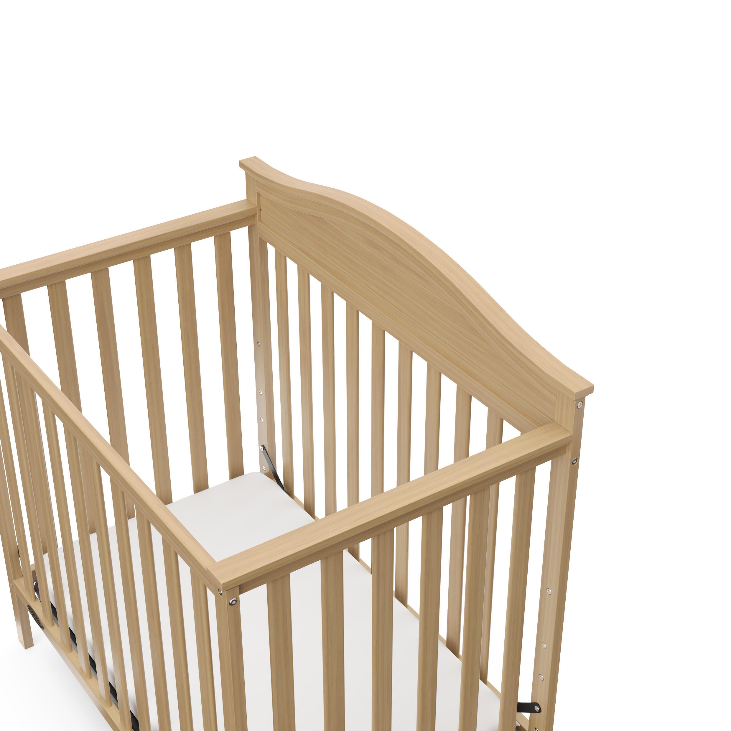 Graco Stella 4-in-1 Convertible Mini Crib, Driftwood, large