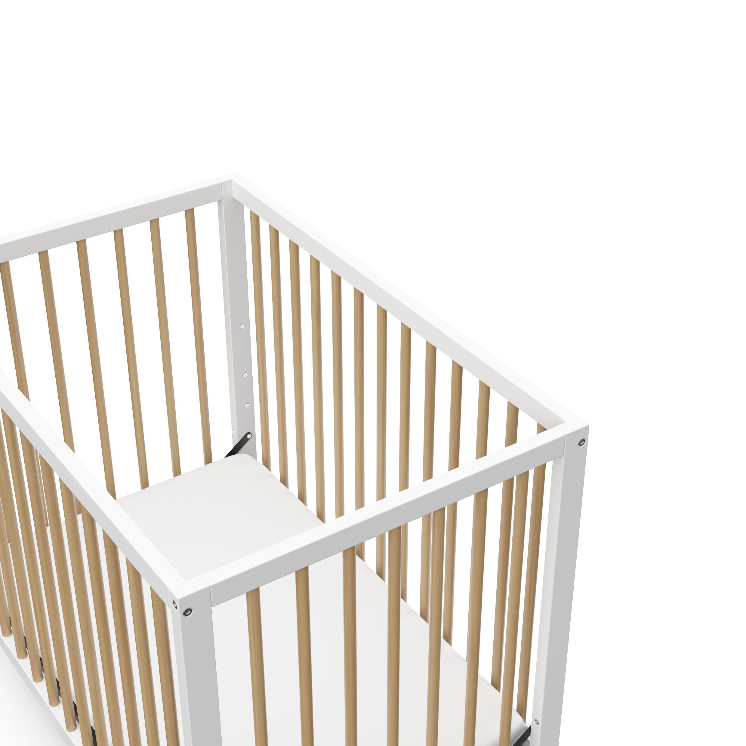 Graco Teddi 4-in-1 Convertible Mini Crib, White/Driftwood, large