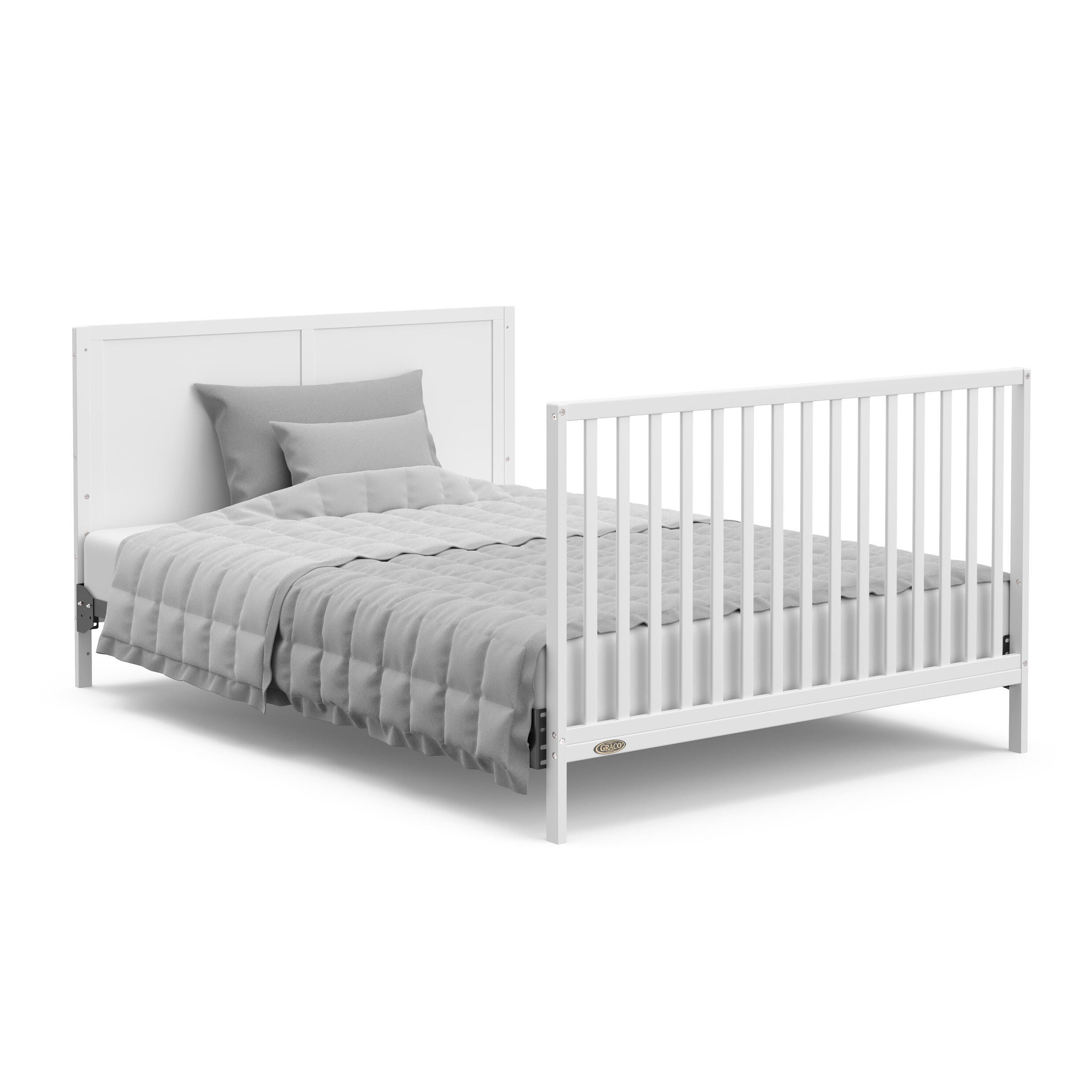 Graco Melrose 5-in-1 Convertible Crib with Drawer, White, large