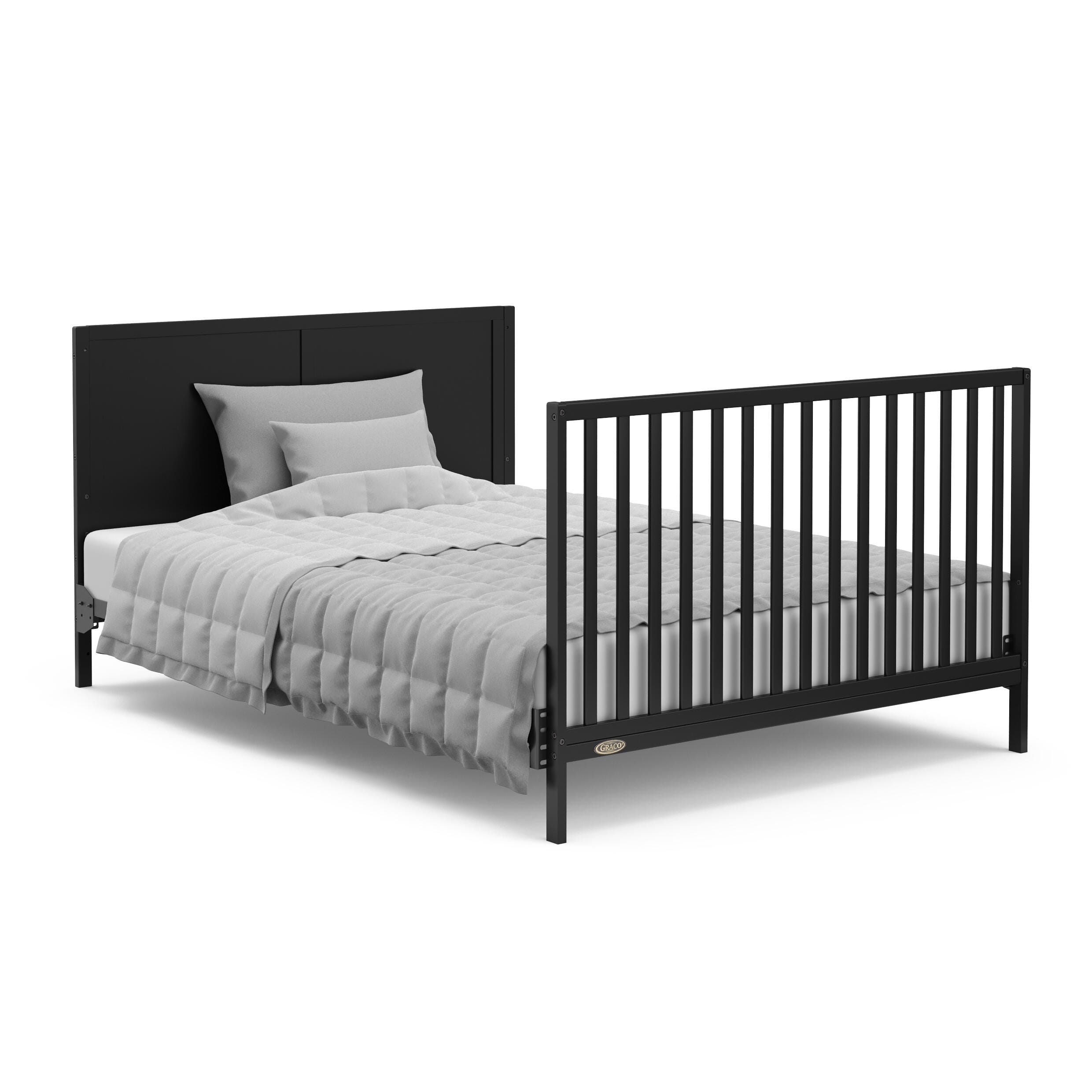 Graco Melrose 5-in-1 Convertible Crib with Drawer, Black, large