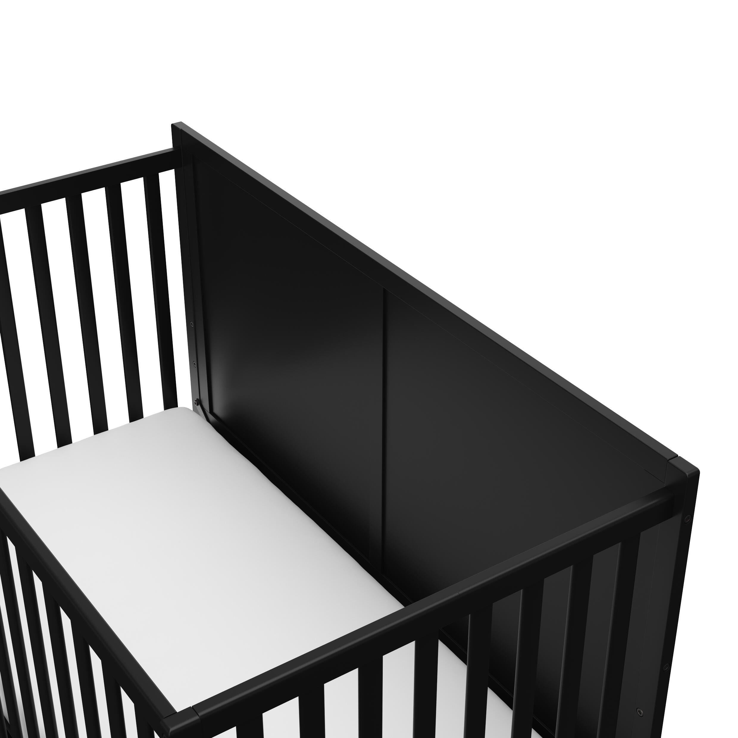 Graco Melrose 5-in-1 Convertible Crib with Drawer, Black, large