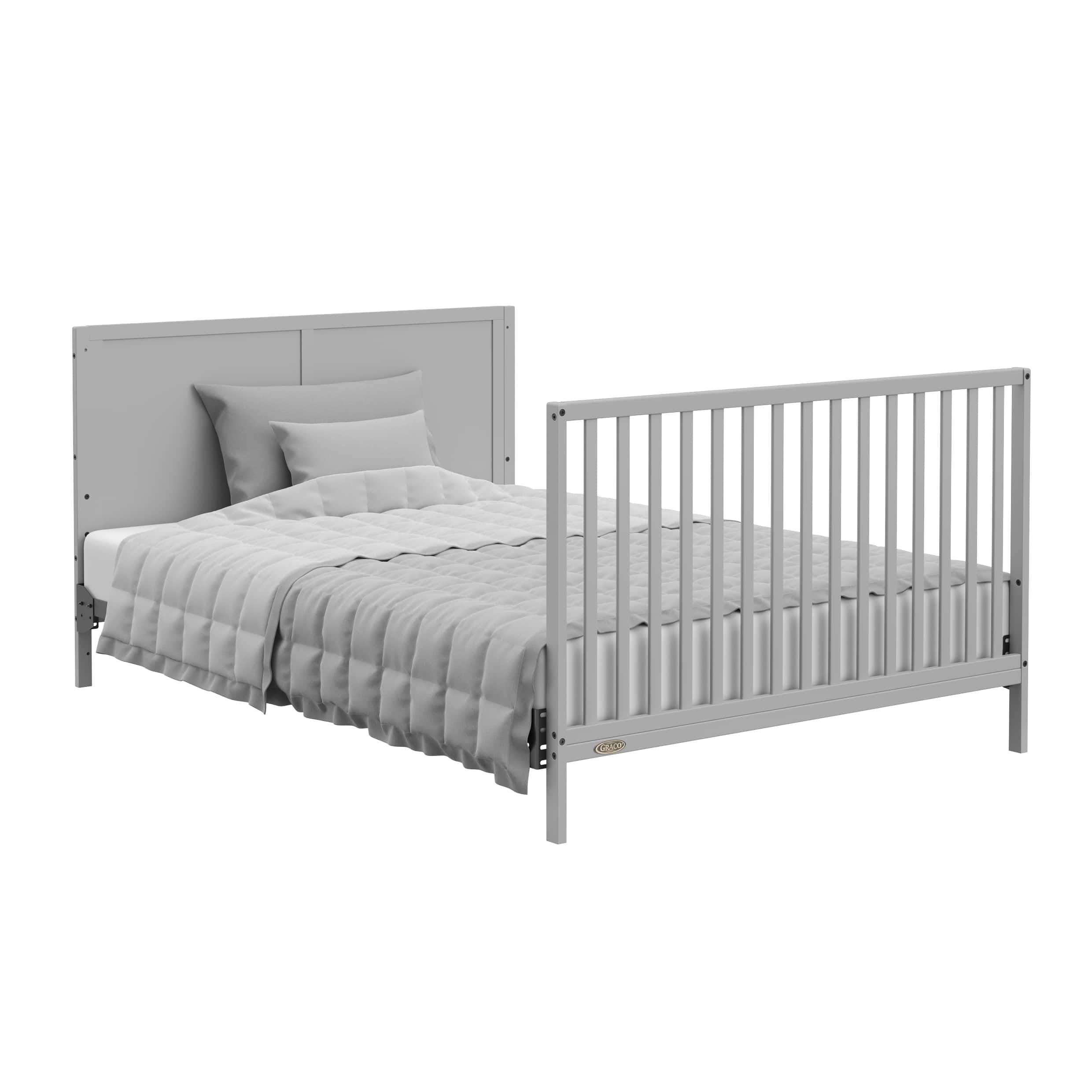 Graco Melrose 5-in-1 Convertible Crib with Drawer, Pebble Gray, large