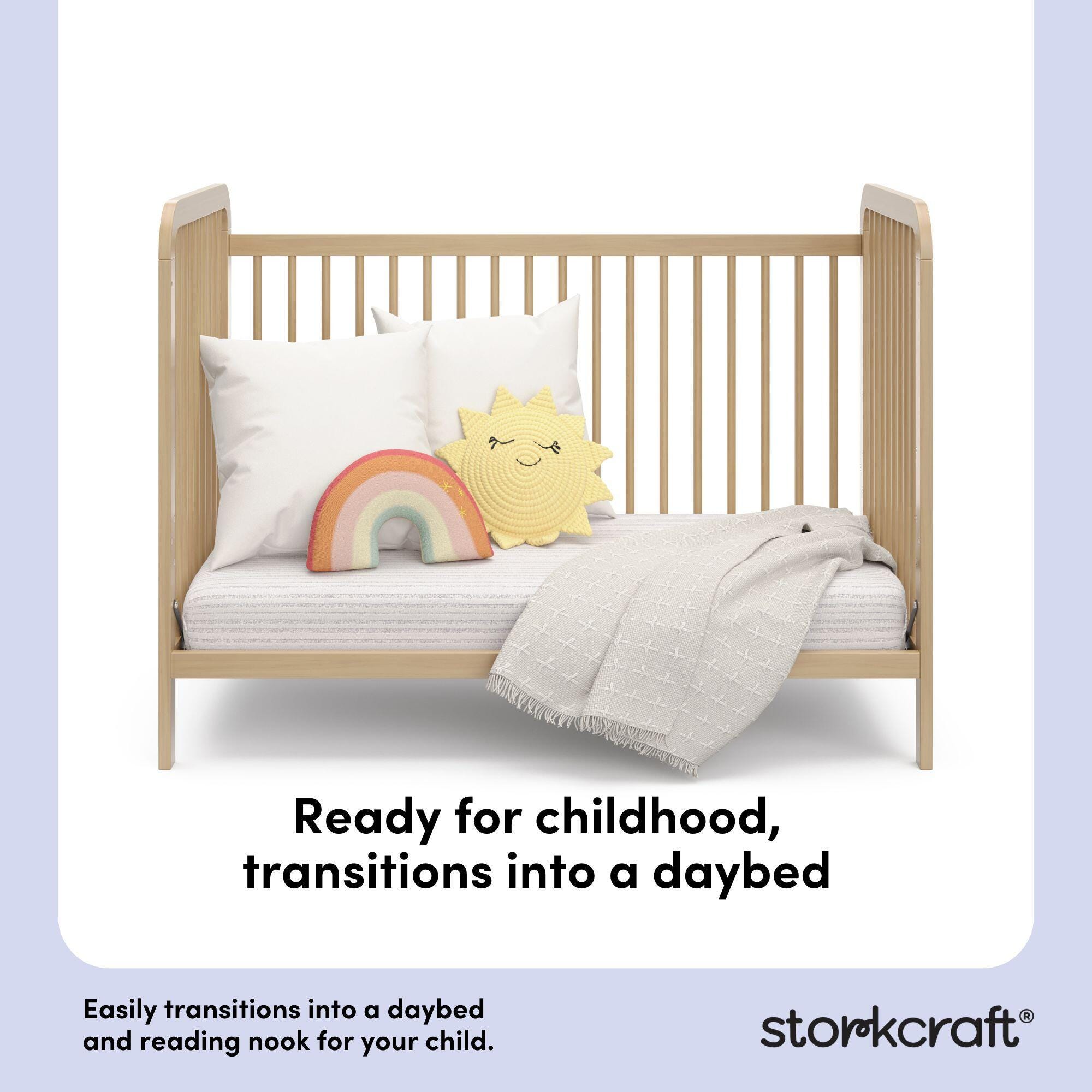 Storkcraft Pasadena 3-in-1 Convertible Crib, Driftwood, large