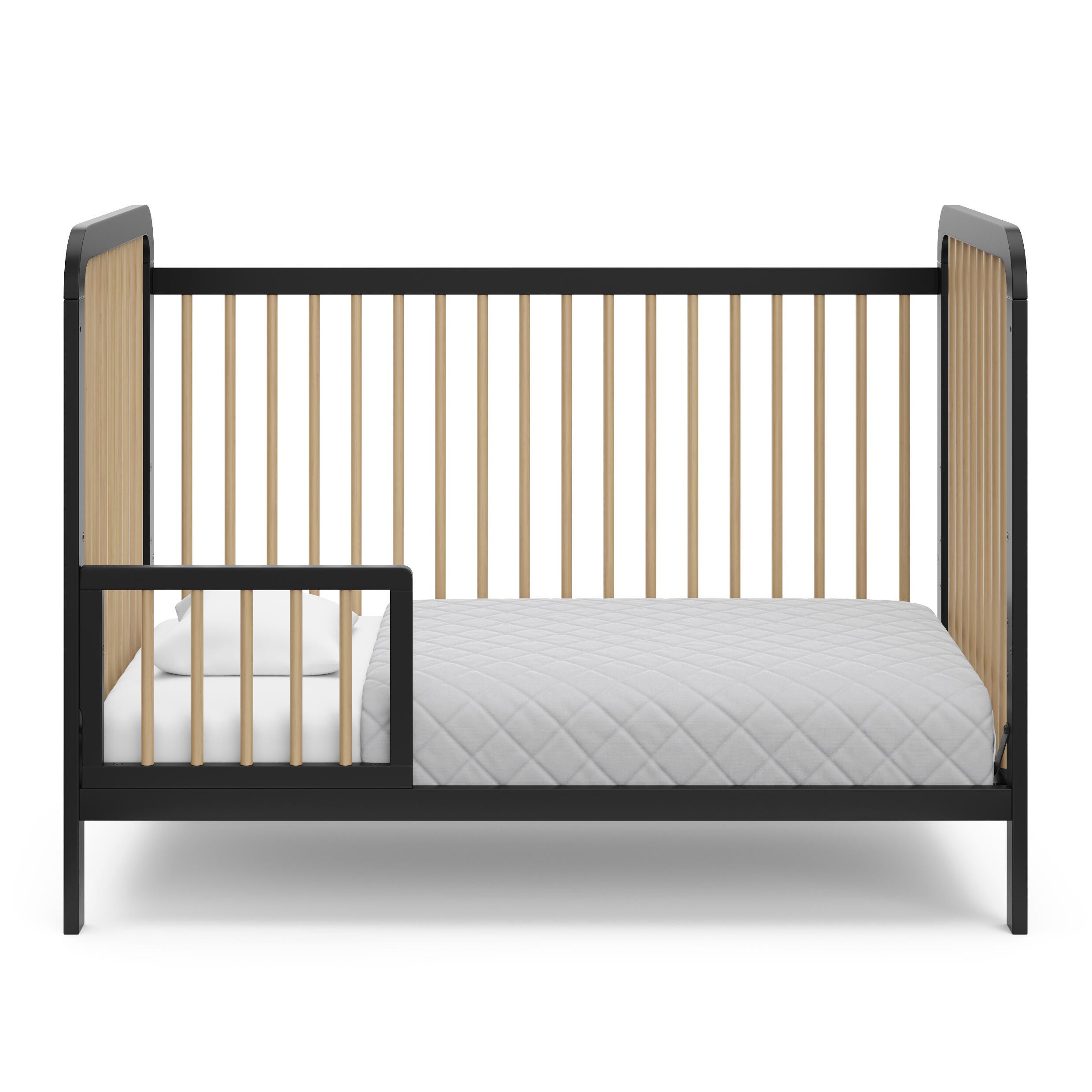 Storkcraft Pasadena 3-in-1 Convertible Crib, Black/Driftwood, large