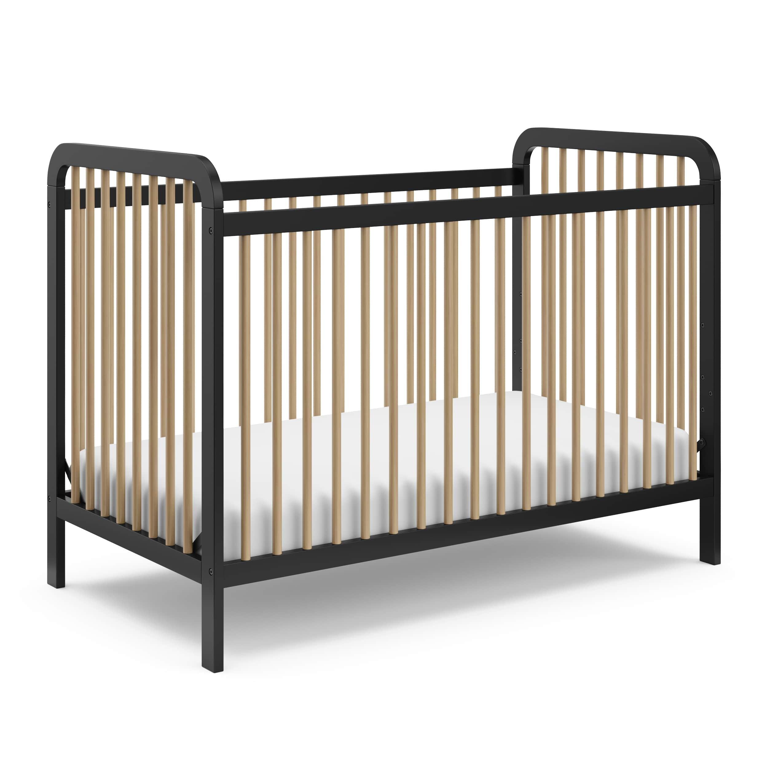 Storkcraft Pasadena 3-in-1 Convertible Crib, Black/Driftwood, large