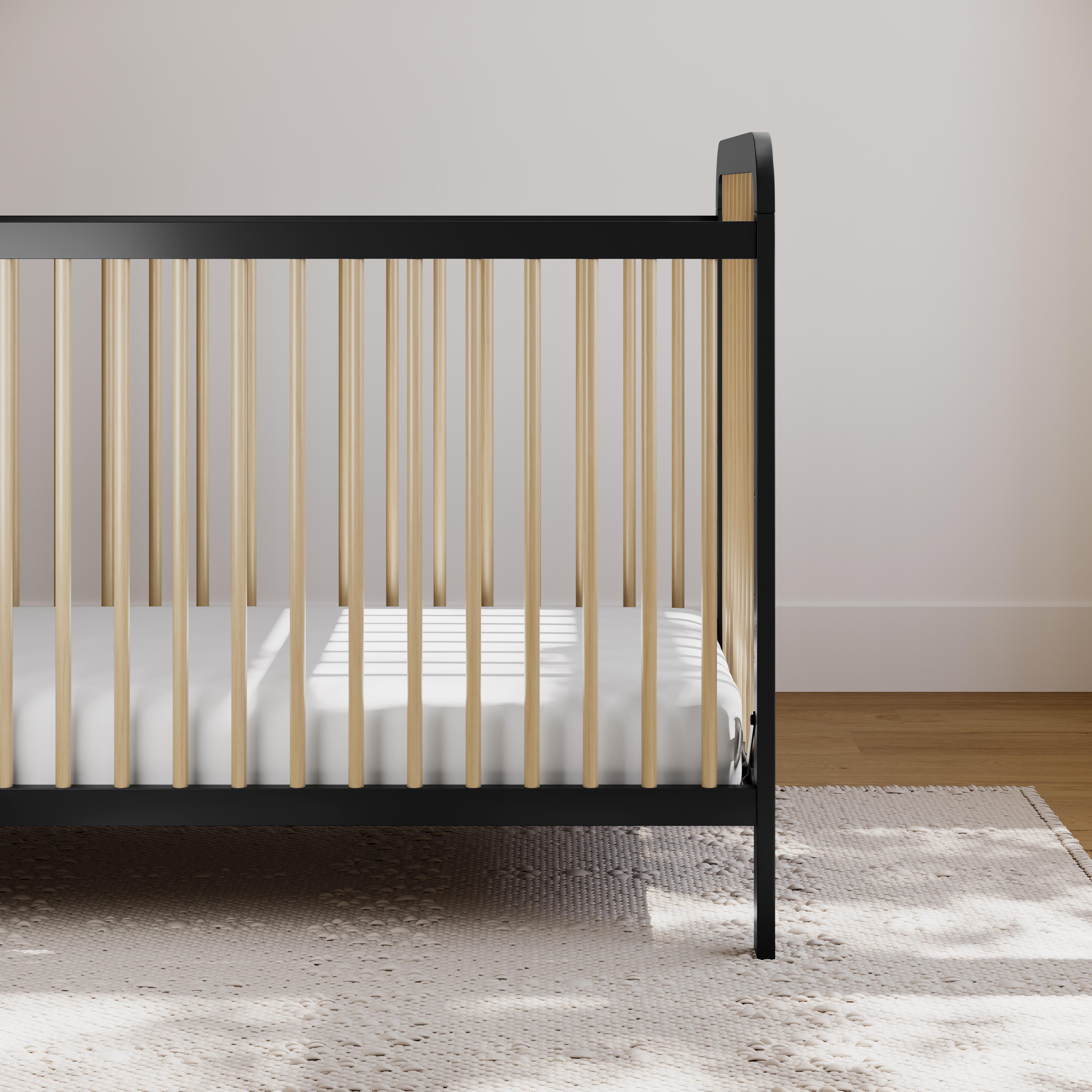 Storkcraft Pasadena 3-in-1 Convertible Crib, Black/Driftwood, large