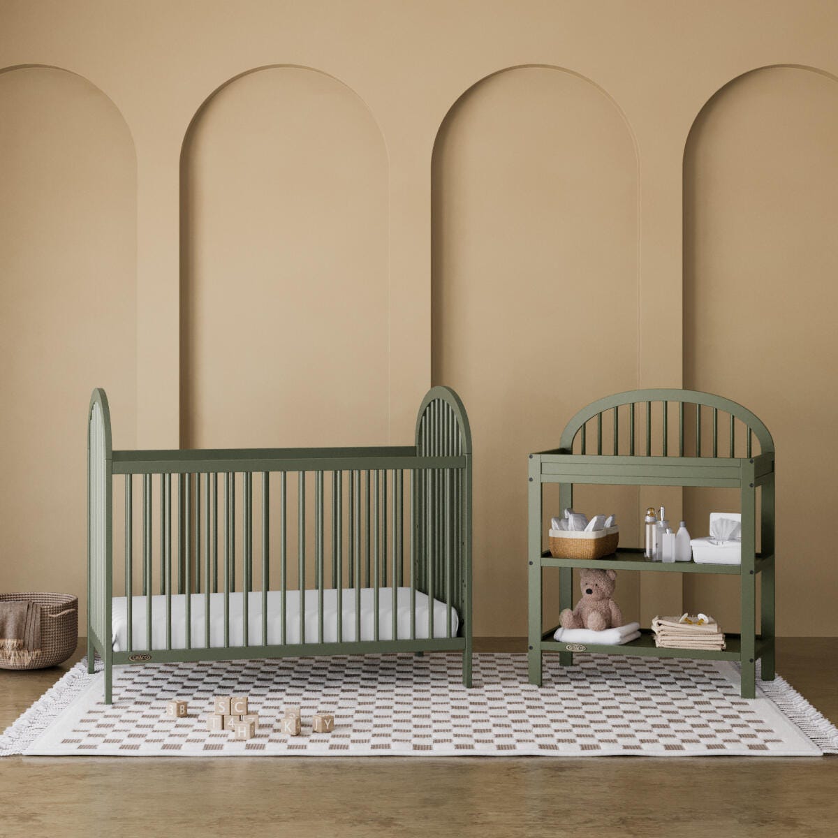 Graco Olivia 3-in-1 Convertible Crib, Olive, large