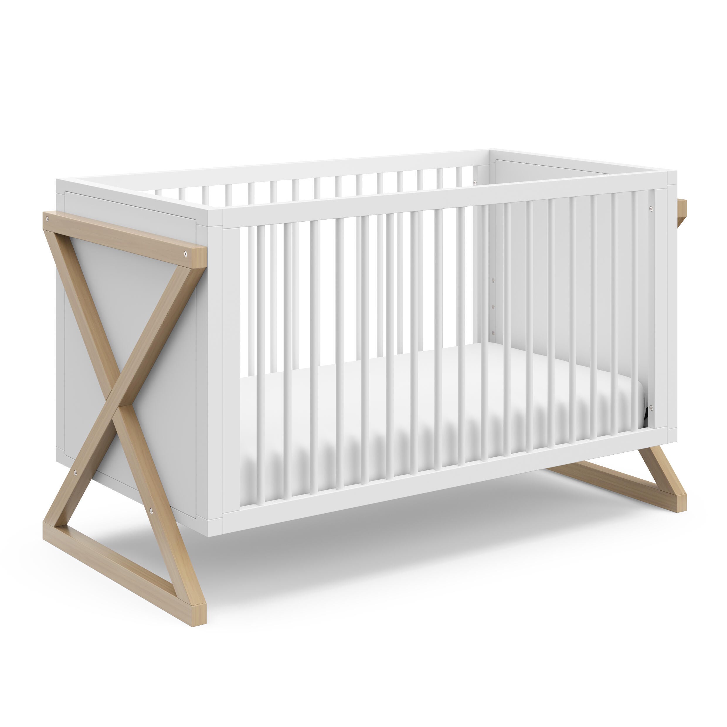 Storkcraft Equinox 3-in-1 Convertible Crib, White/Driftwood, large