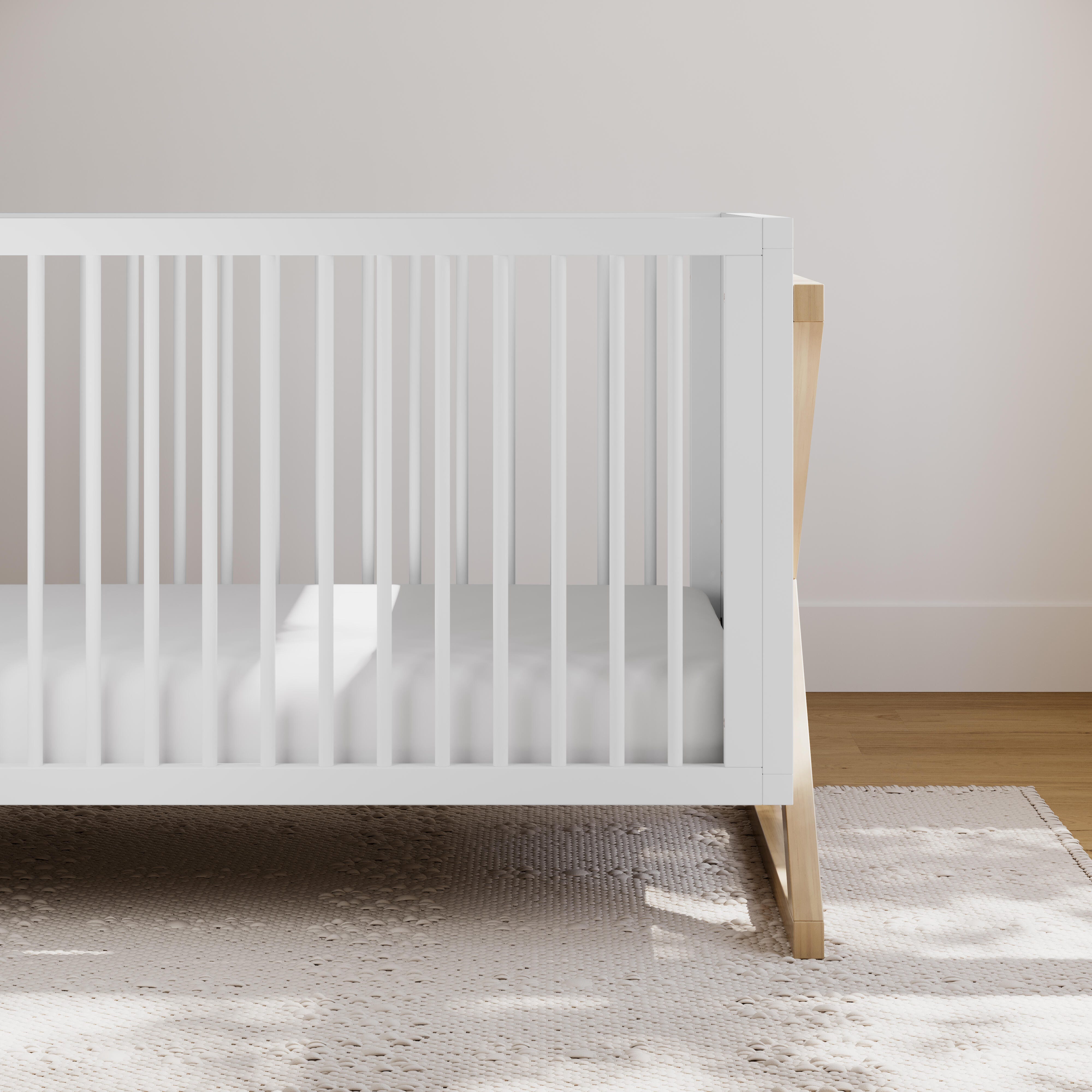 Storkcraft Equinox 3-in-1 Convertible Crib, White/Driftwood, large