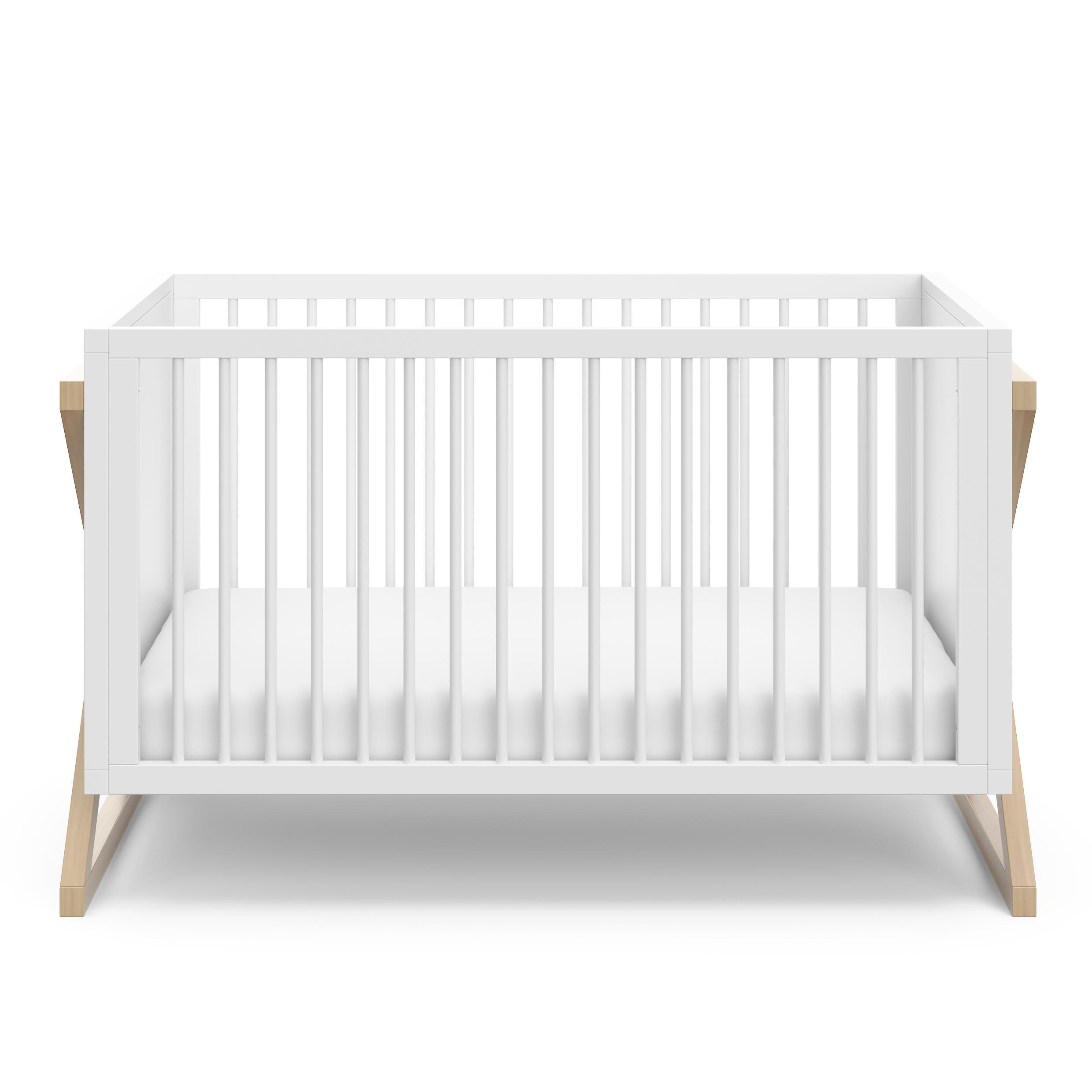 Storkcraft Equinox 3-in-1 Convertible Crib, White/Driftwood, large