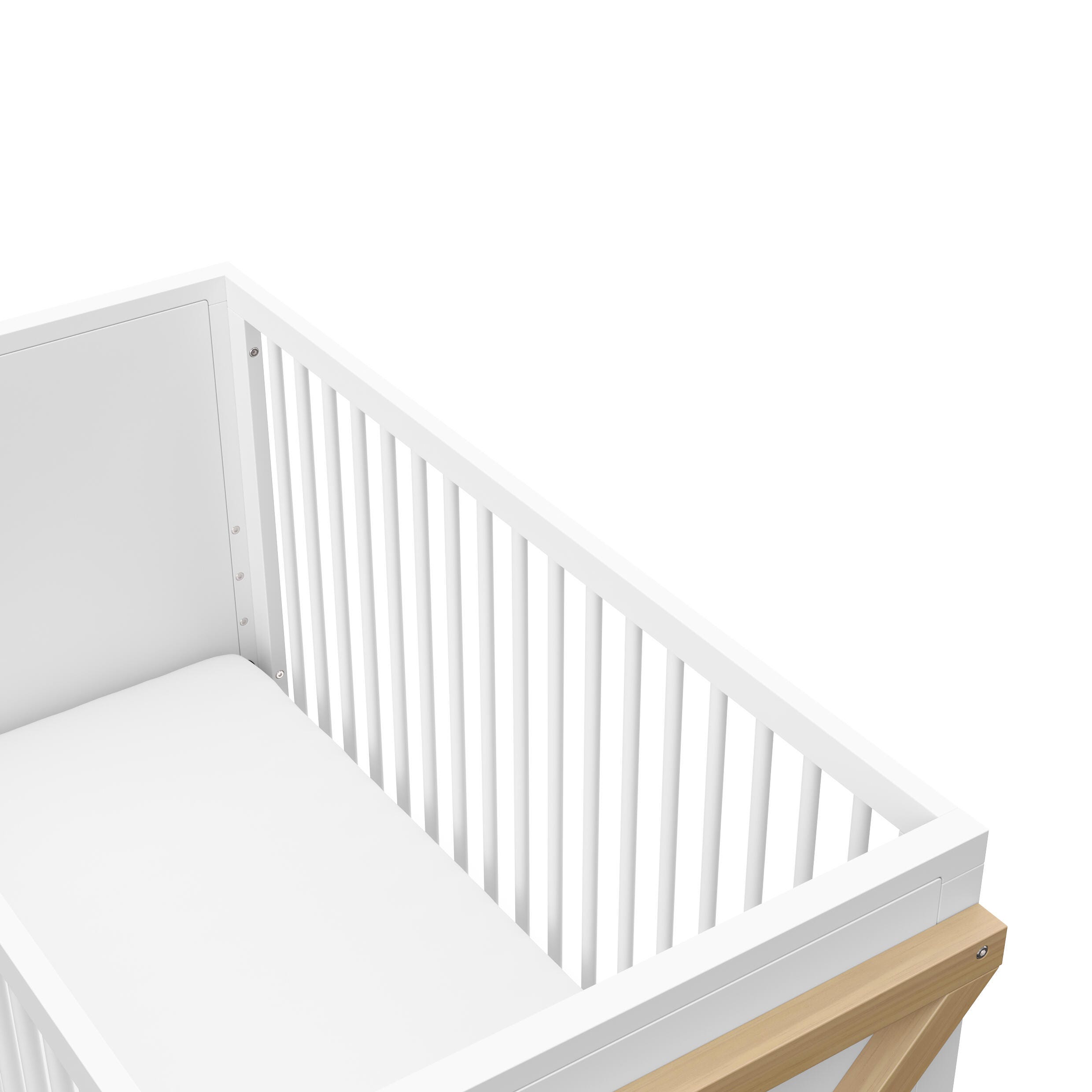 Storkcraft Equinox 3-in-1 Convertible Crib, White/Driftwood, large