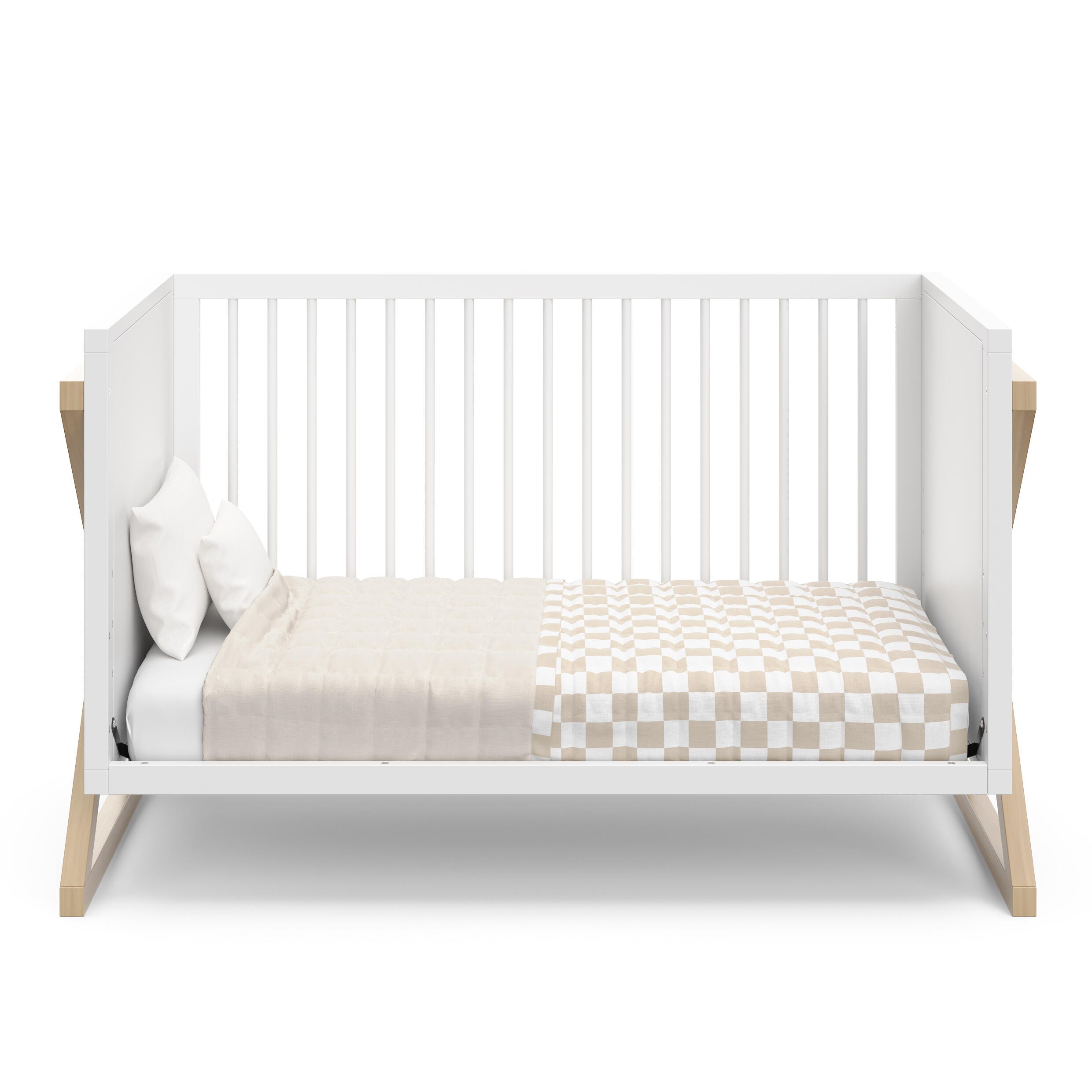 Storkcraft Equinox 3-in-1 Convertible Crib, White/Driftwood, large