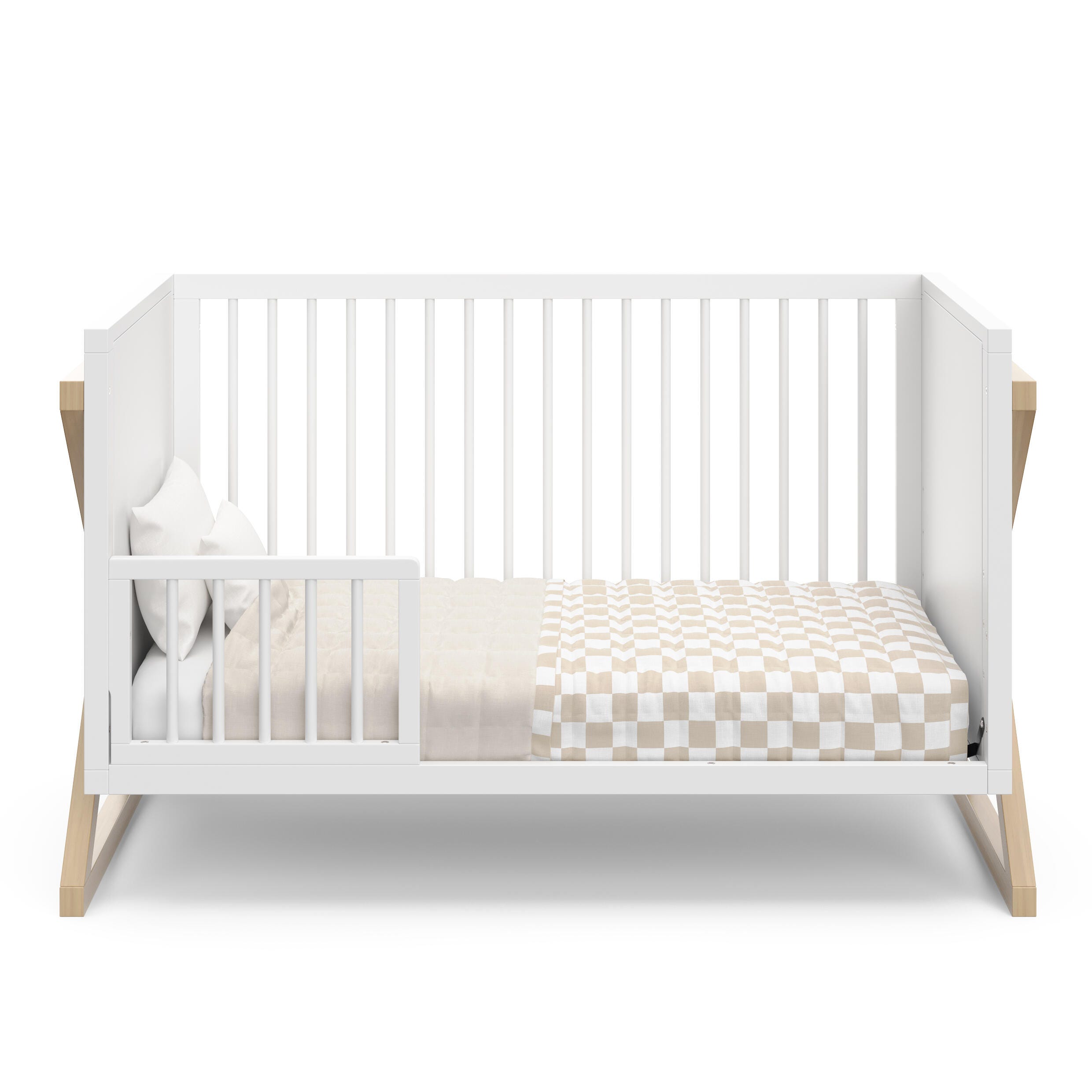 Storkcraft Equinox 3-in-1 Convertible Crib, White/Driftwood, large