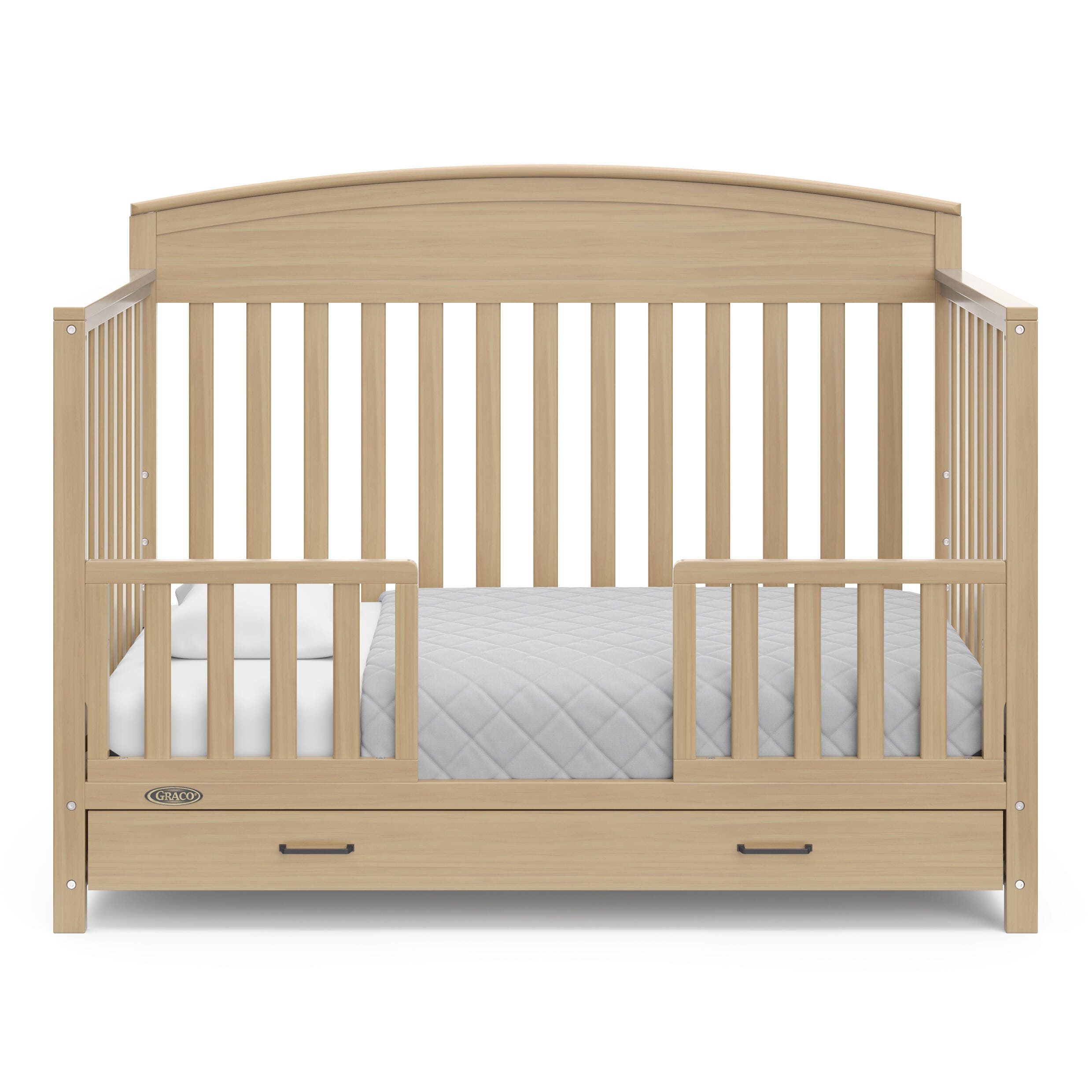 Graco Benton 5-in-1 Convertible Crib with Drawer, Driftwood, large