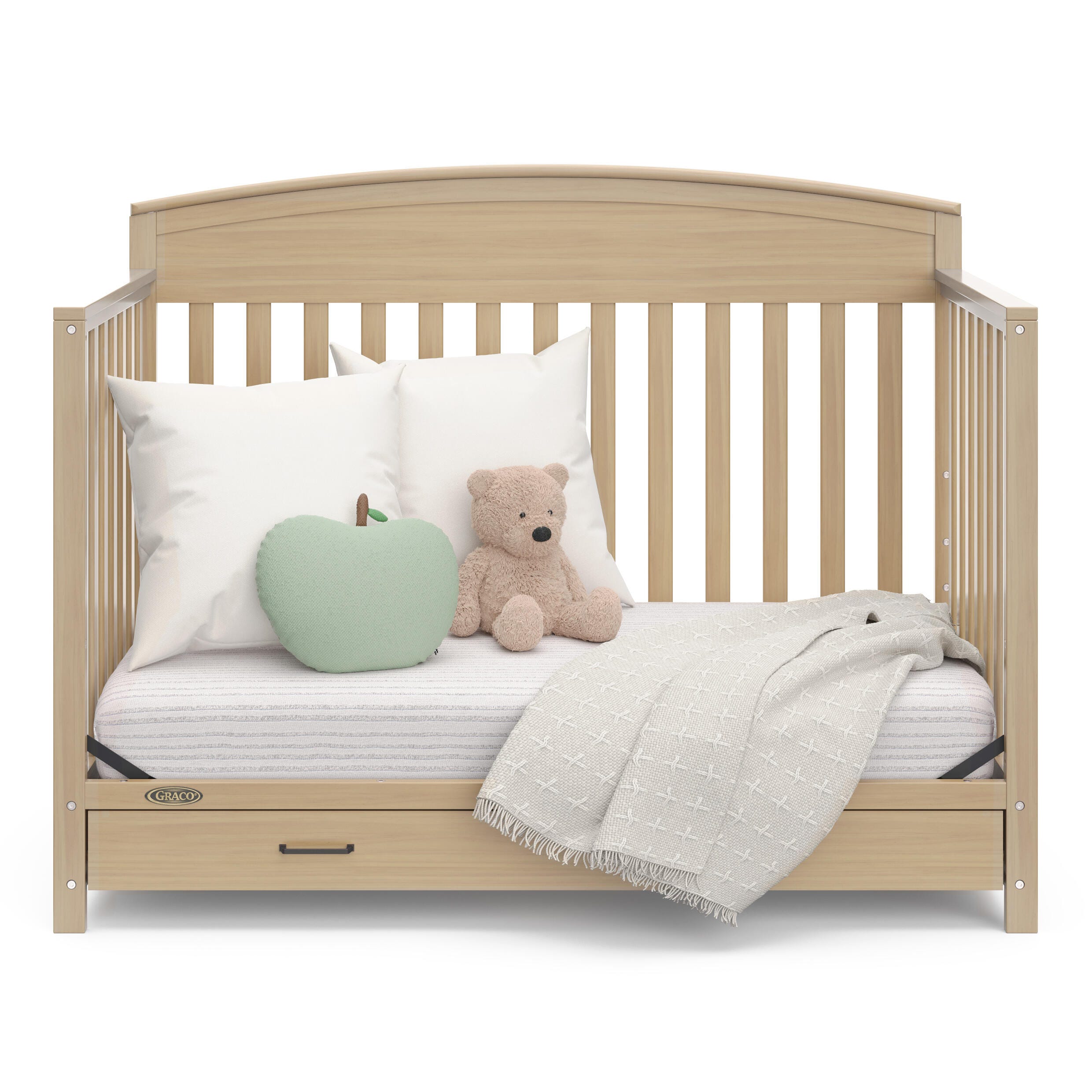 Graco Benton 5-in-1 Convertible Crib with Drawer, Driftwood, large