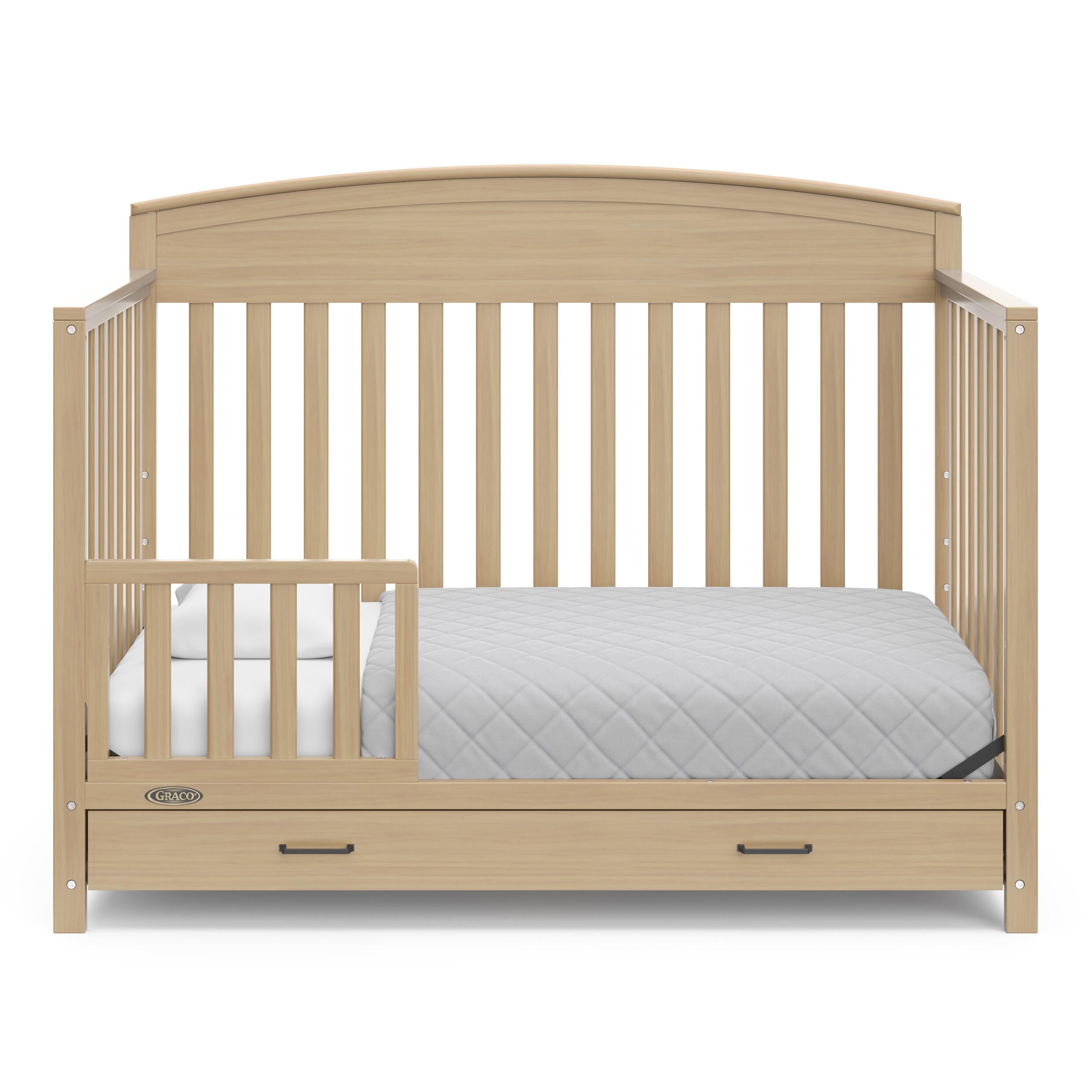 Graco Benton 5-in-1 Convertible Crib with Drawer, Driftwood, large