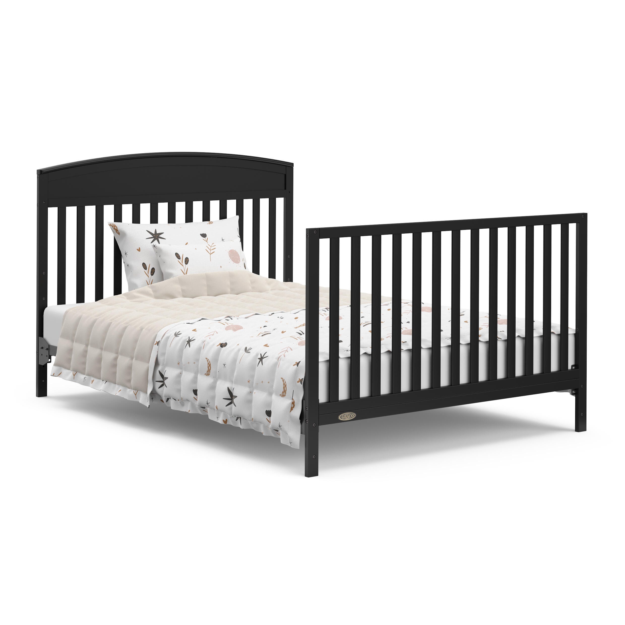 Graco Benton 5-in-1 Convertible Crib with Drawer, Black, large