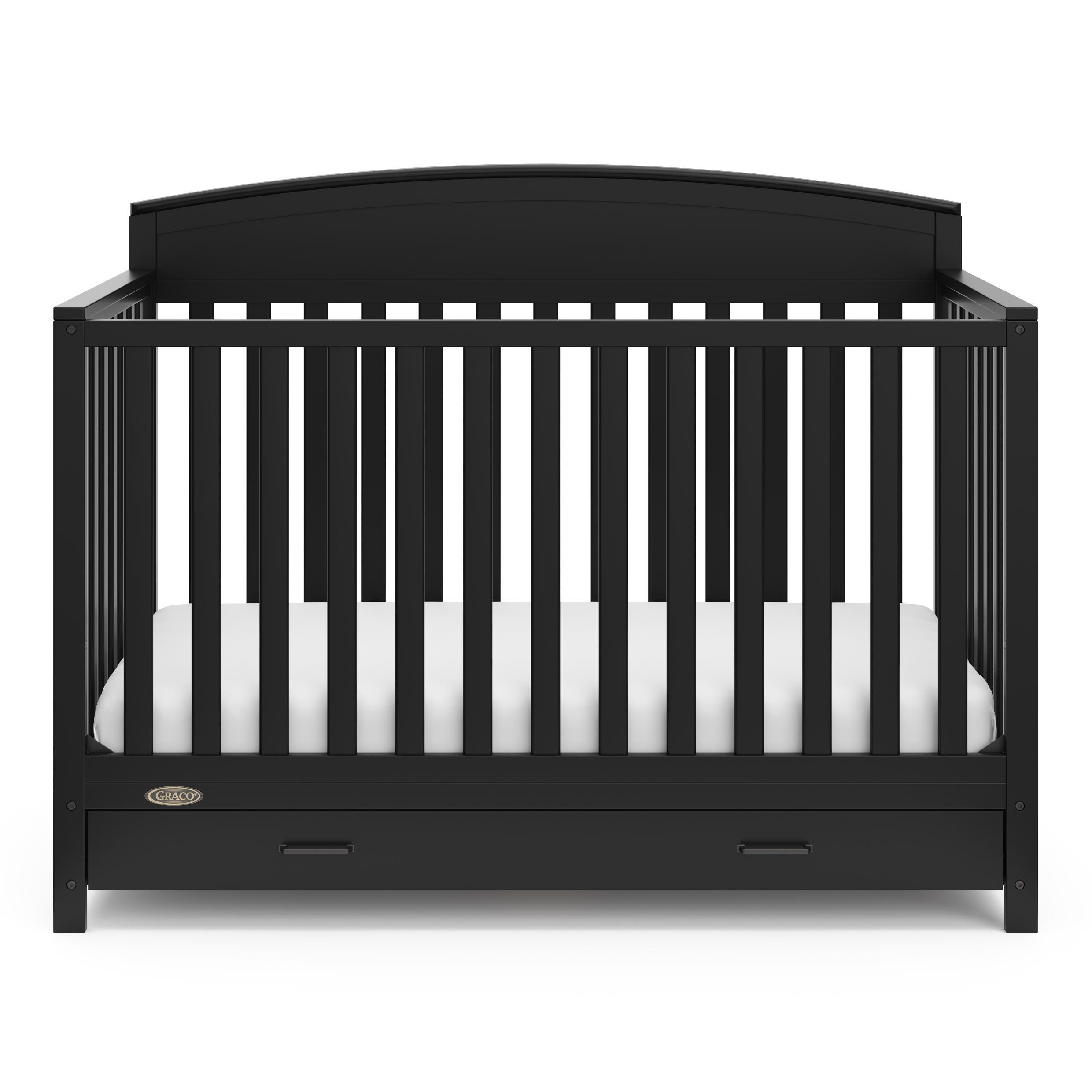 Graco Benton 5-in-1 Convertible Crib with Drawer, Black, large