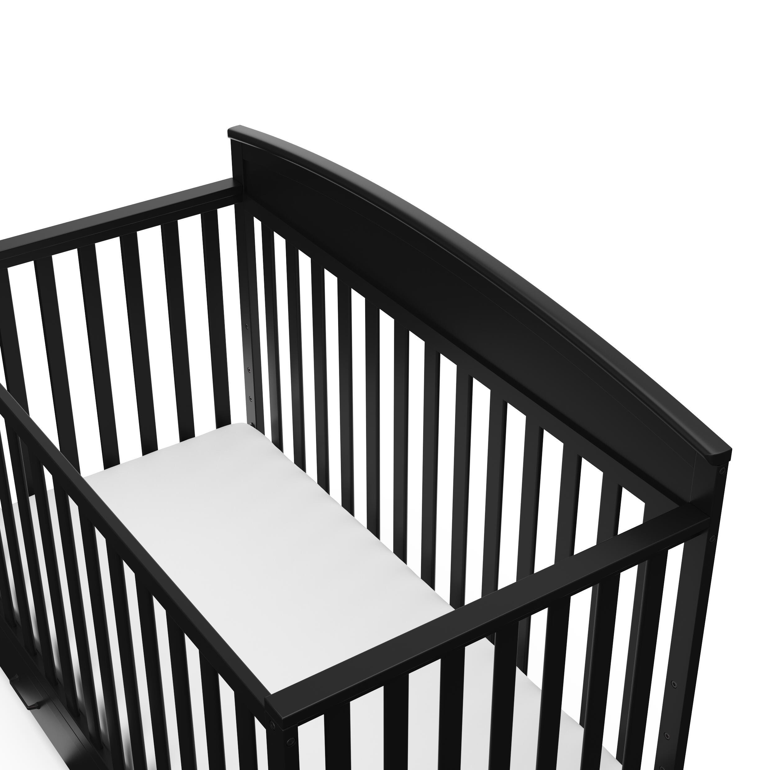 Graco Benton 5-in-1 Convertible Crib with Drawer, Black, large