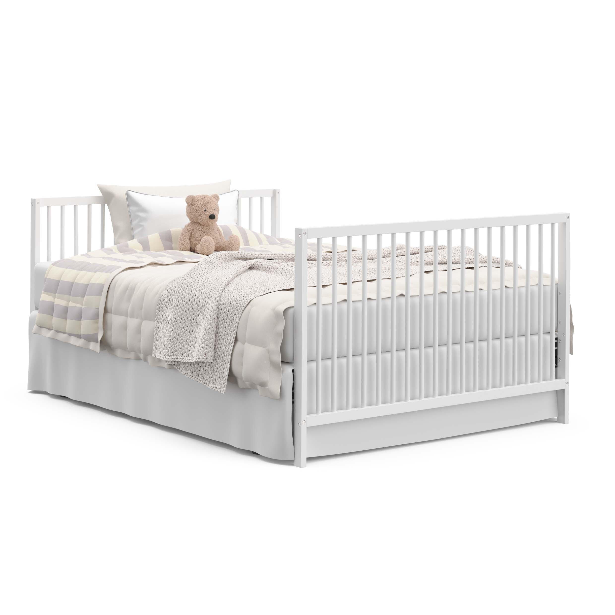 Graco Teddi 5-in-1 Convertible Crib, White, large