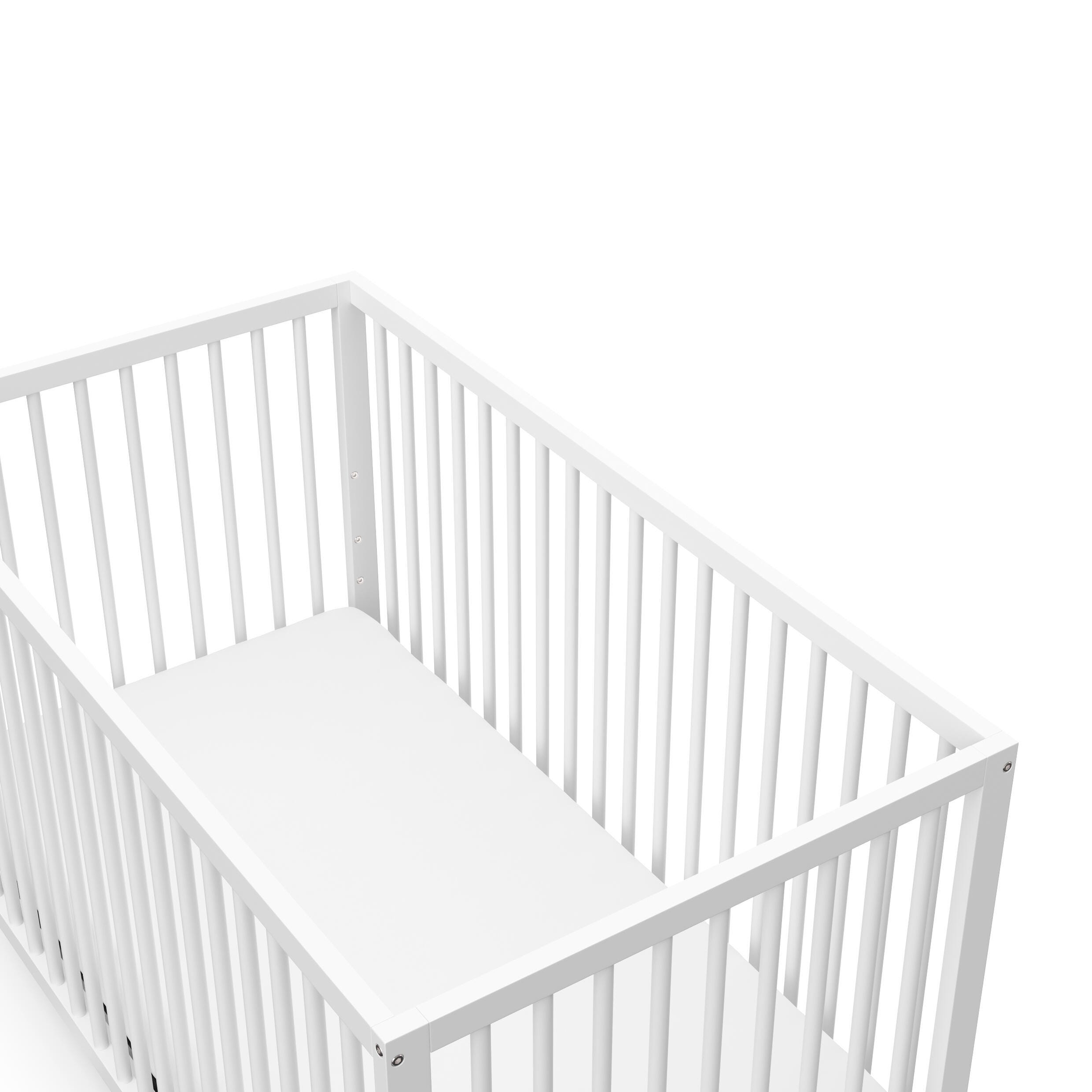 Graco Teddi 5-in-1 Convertible Crib, White, large