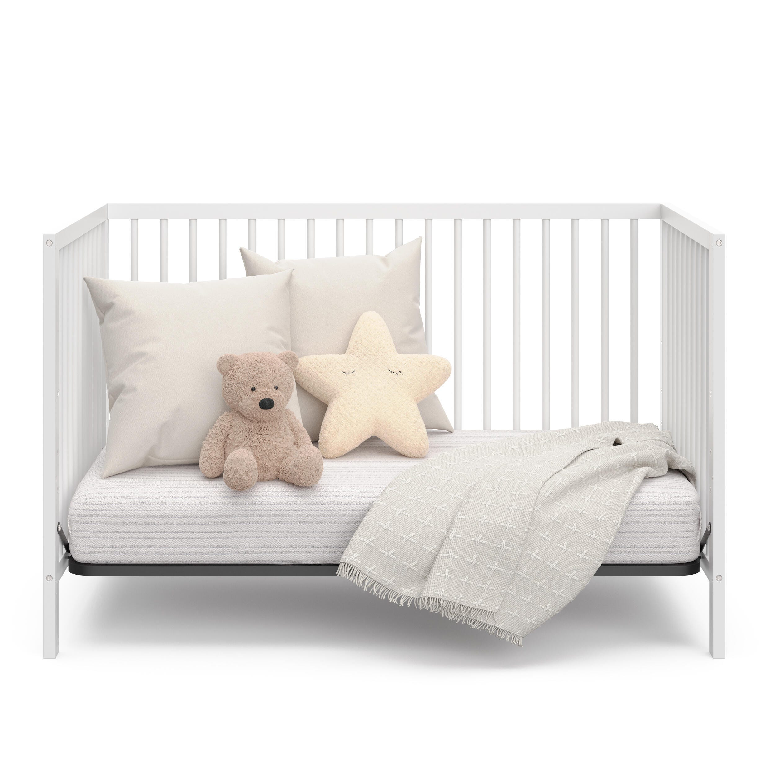 Graco Teddi 5-in-1 Convertible Crib, White, large