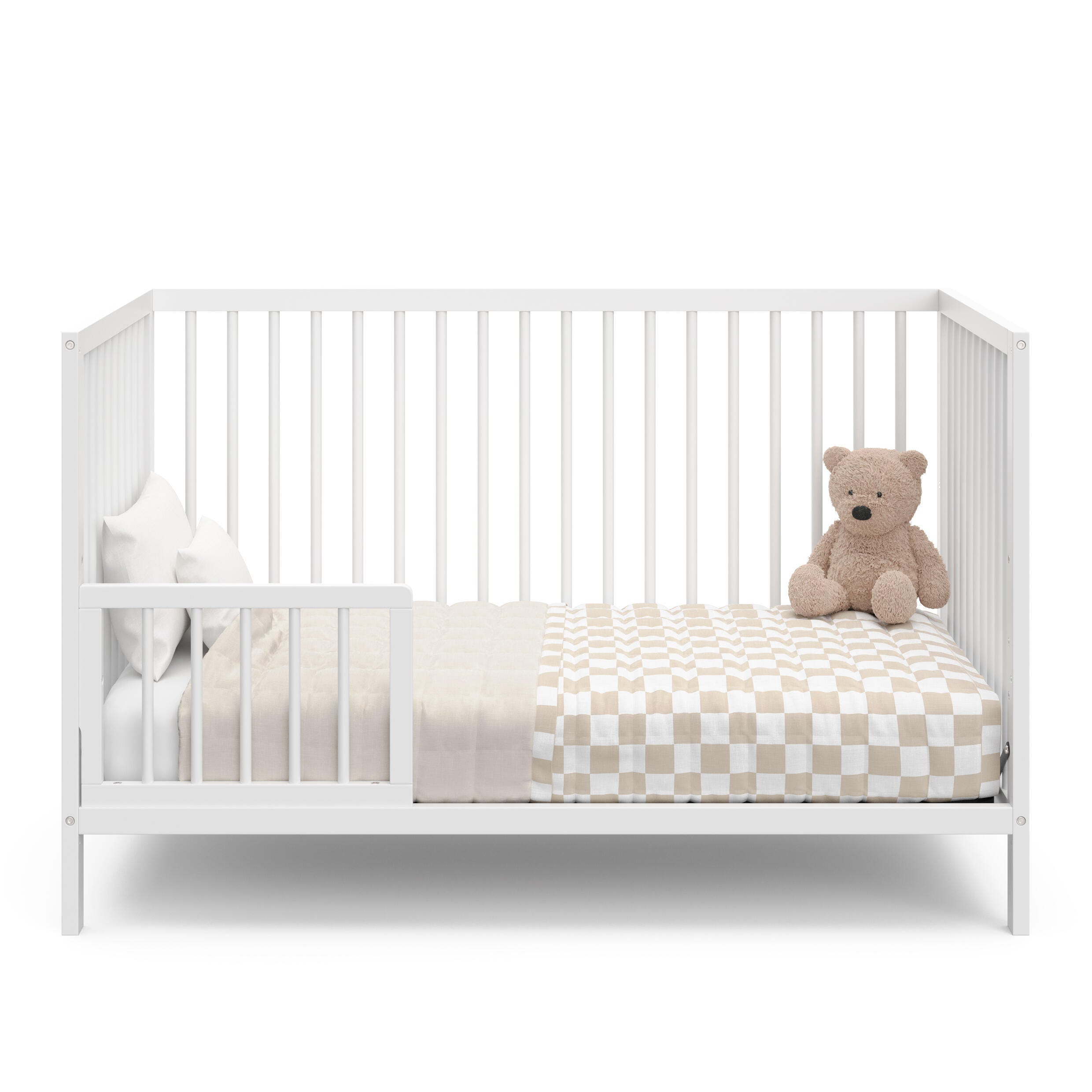 Graco Teddi 5-in-1 Convertible Crib, White, large