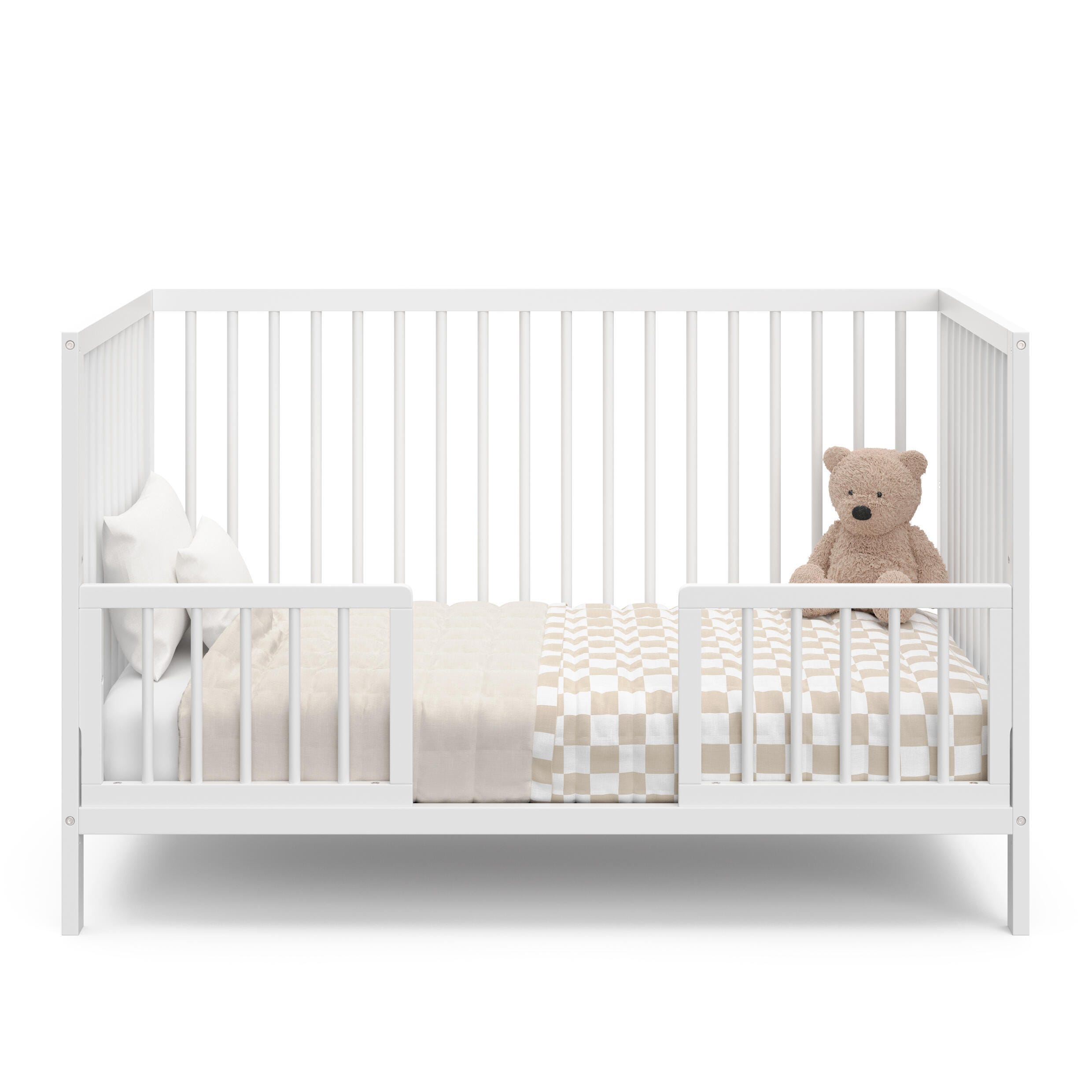 Graco Teddi 5-in-1 Convertible Crib, White, large