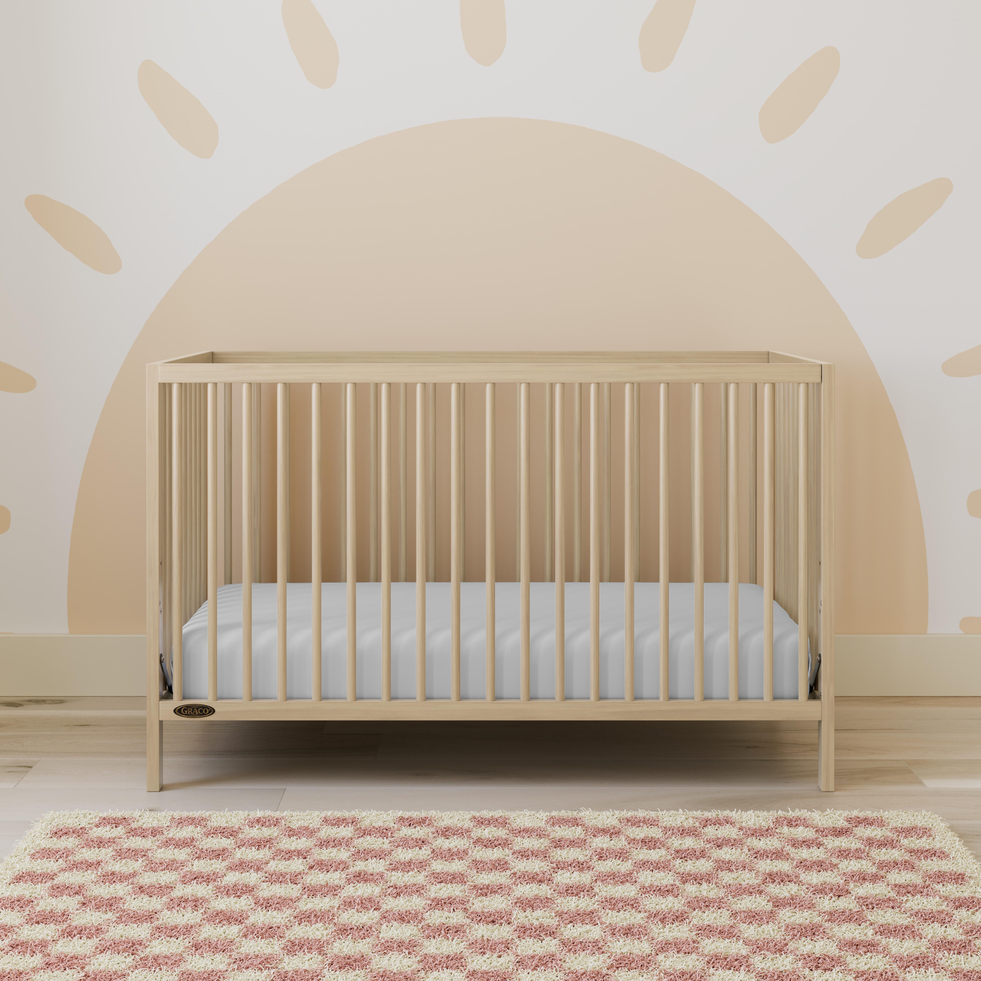 Graco Teddi 5-in-1 Convertible Crib, Driftwood, large