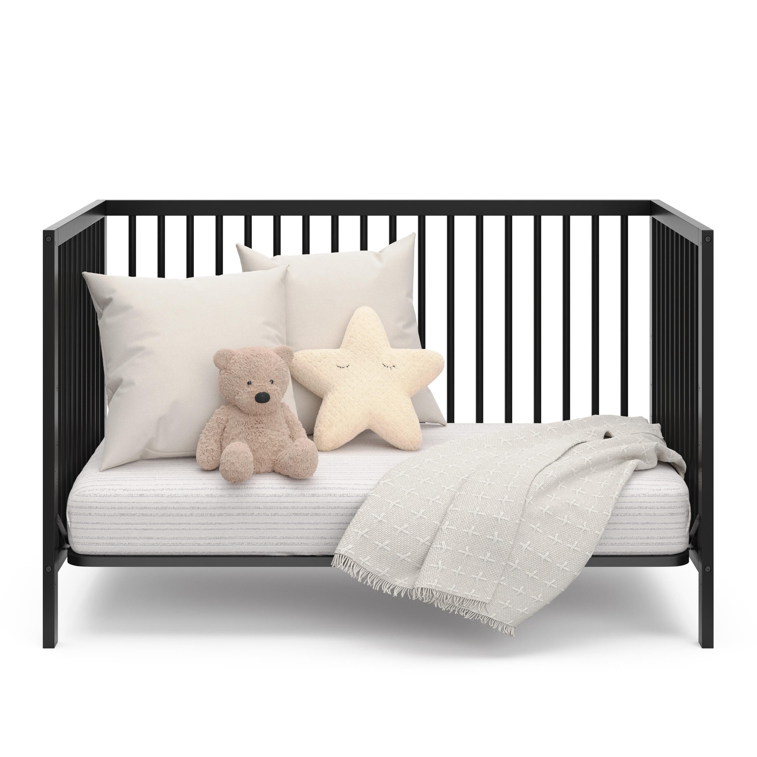 Graco Teddi 5-in-1 Convertible Crib, Black, large