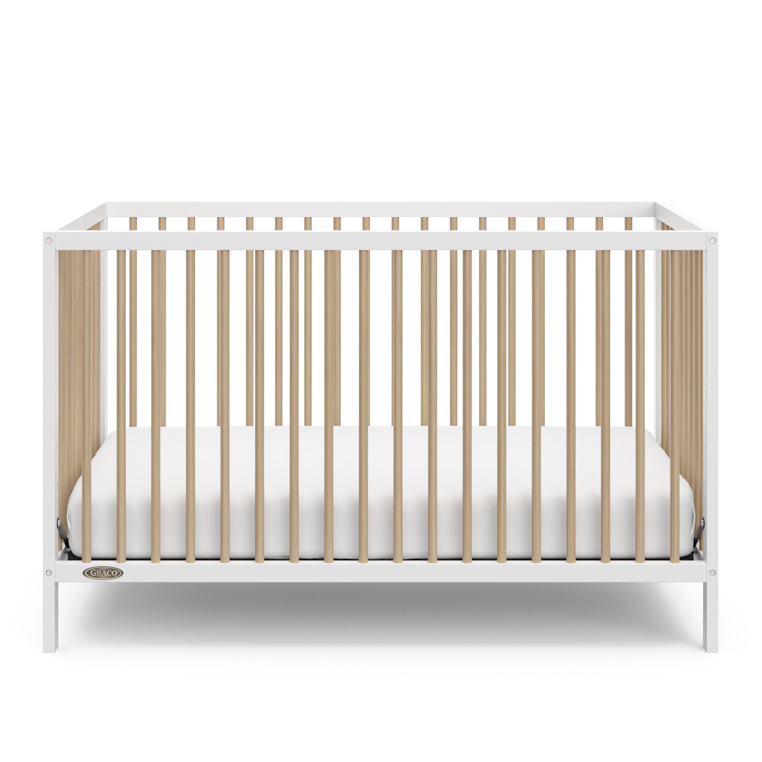 Graco Teddi 5-in-1 Convertible Crib, White/Driftwood, large