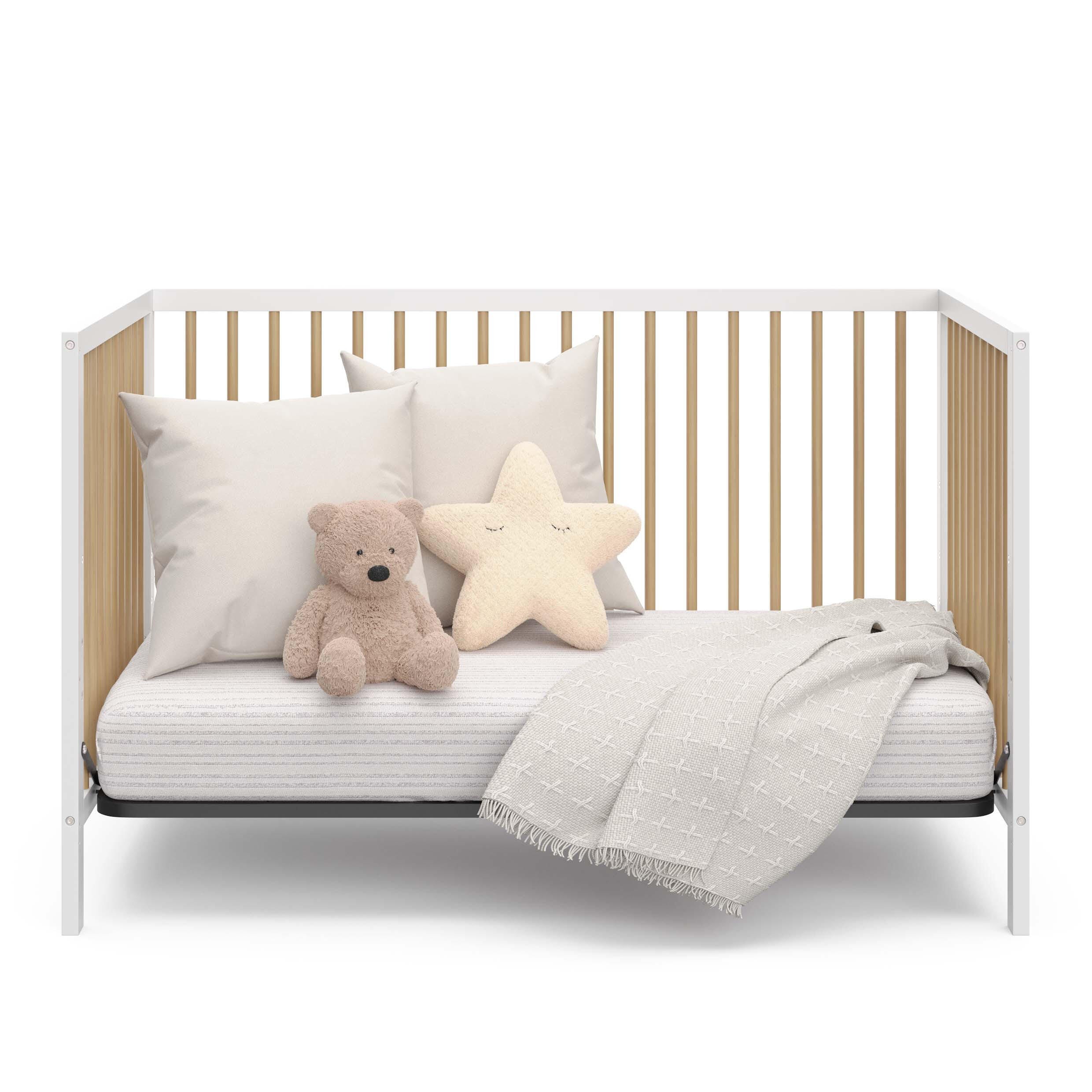 Graco Teddi 5-in-1 Convertible Crib, White/Driftwood, large