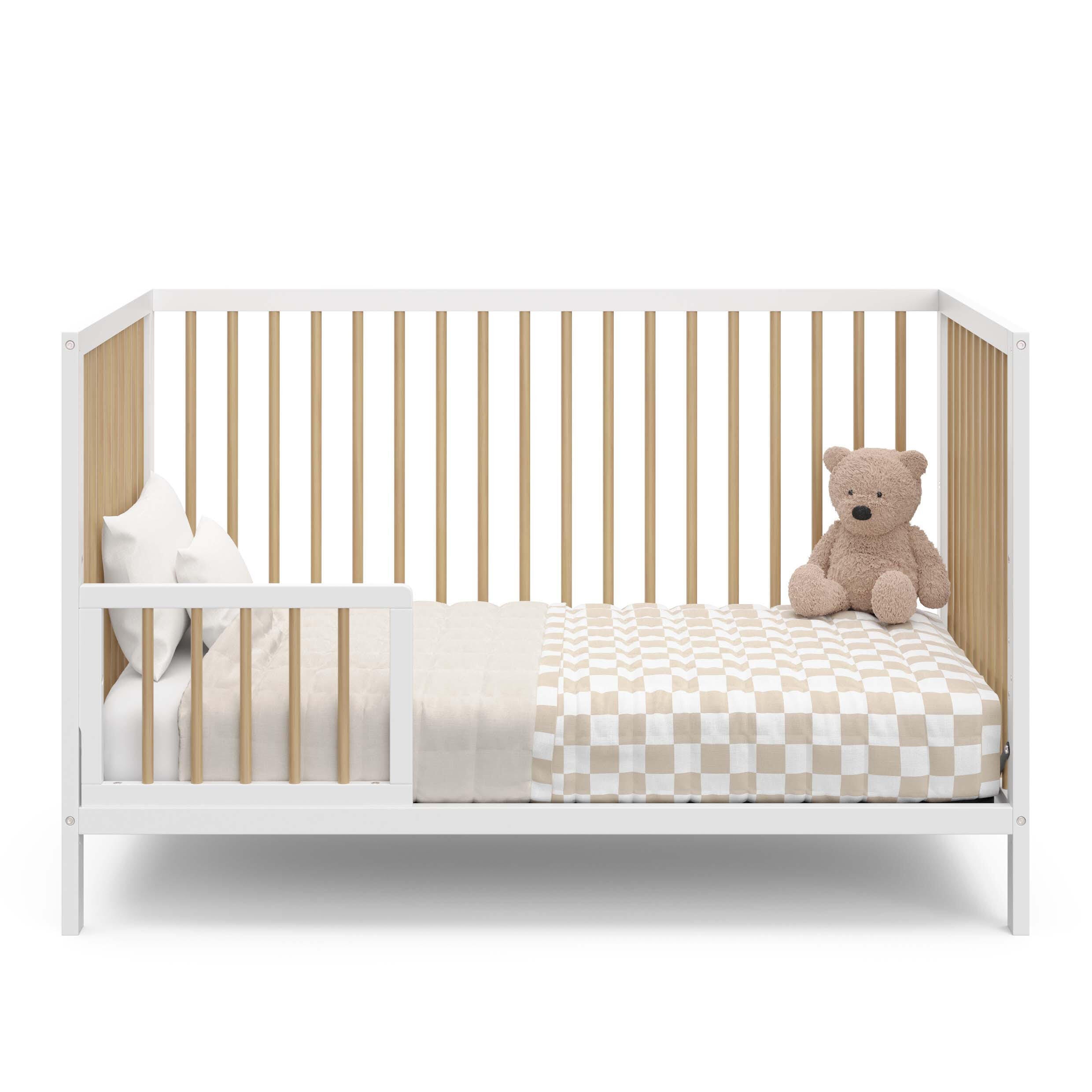 Graco Teddi 5-in-1 Convertible Crib, White/Driftwood, large