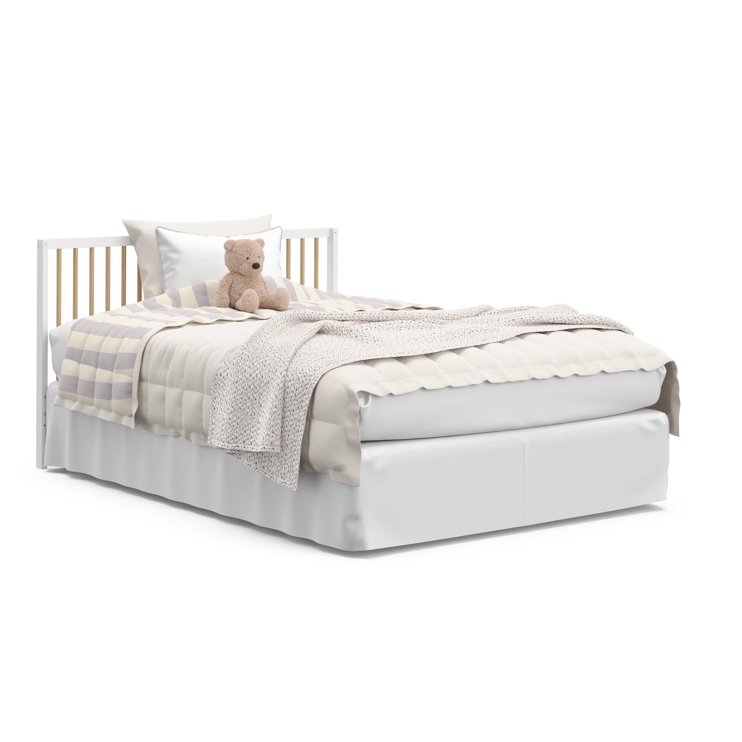Graco Teddi 5-in-1 Convertible Crib, White/Driftwood, large