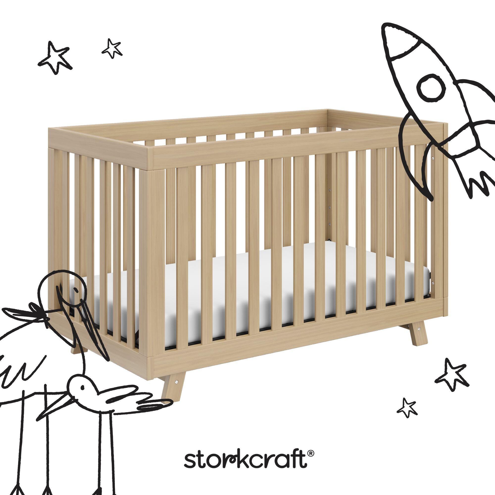 Storkcraft Beckett 3-in-1 Convertible Crib, Driftwood, large