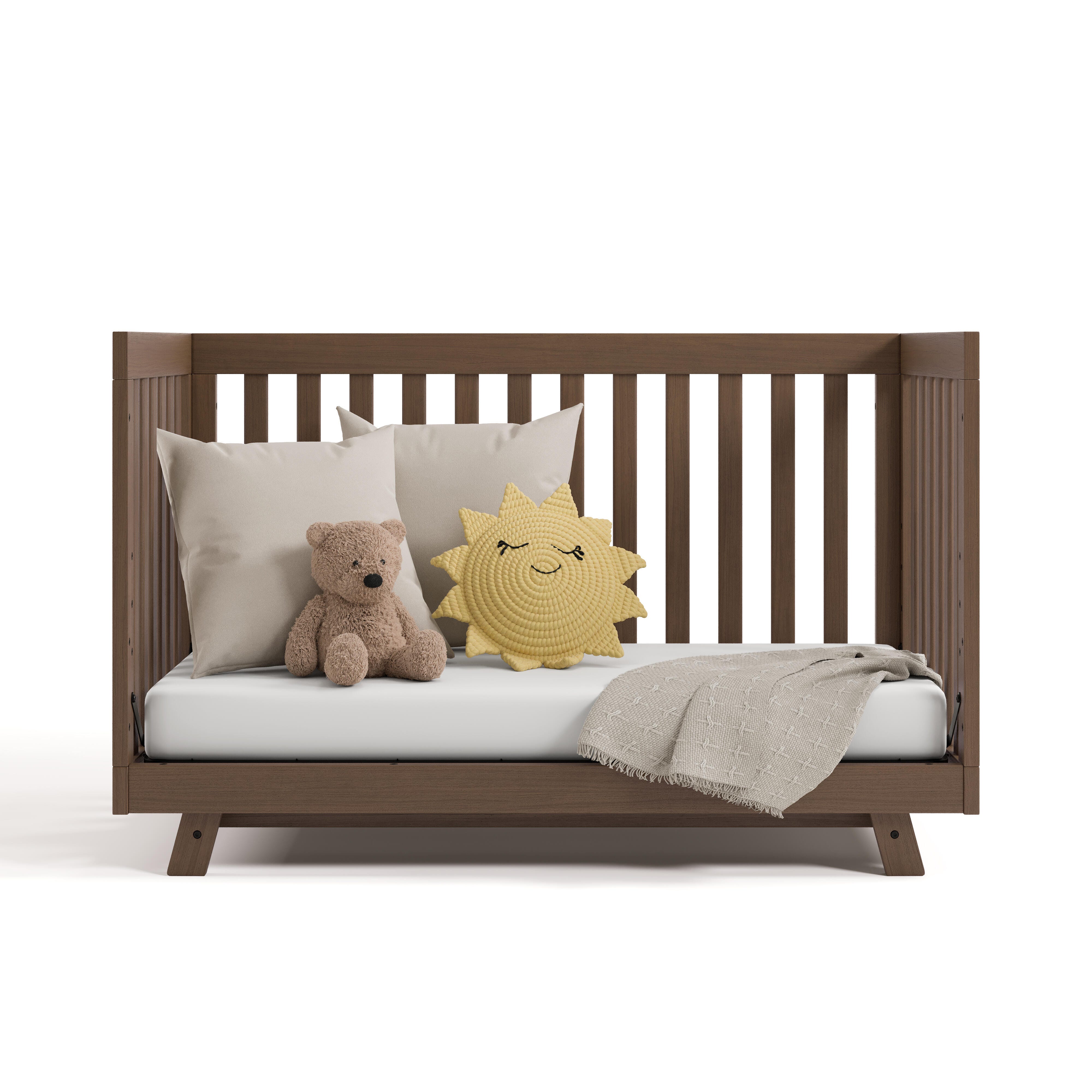 Storkcraft Beckett 3-in-1 Convertible Crib, Hazelnut, large