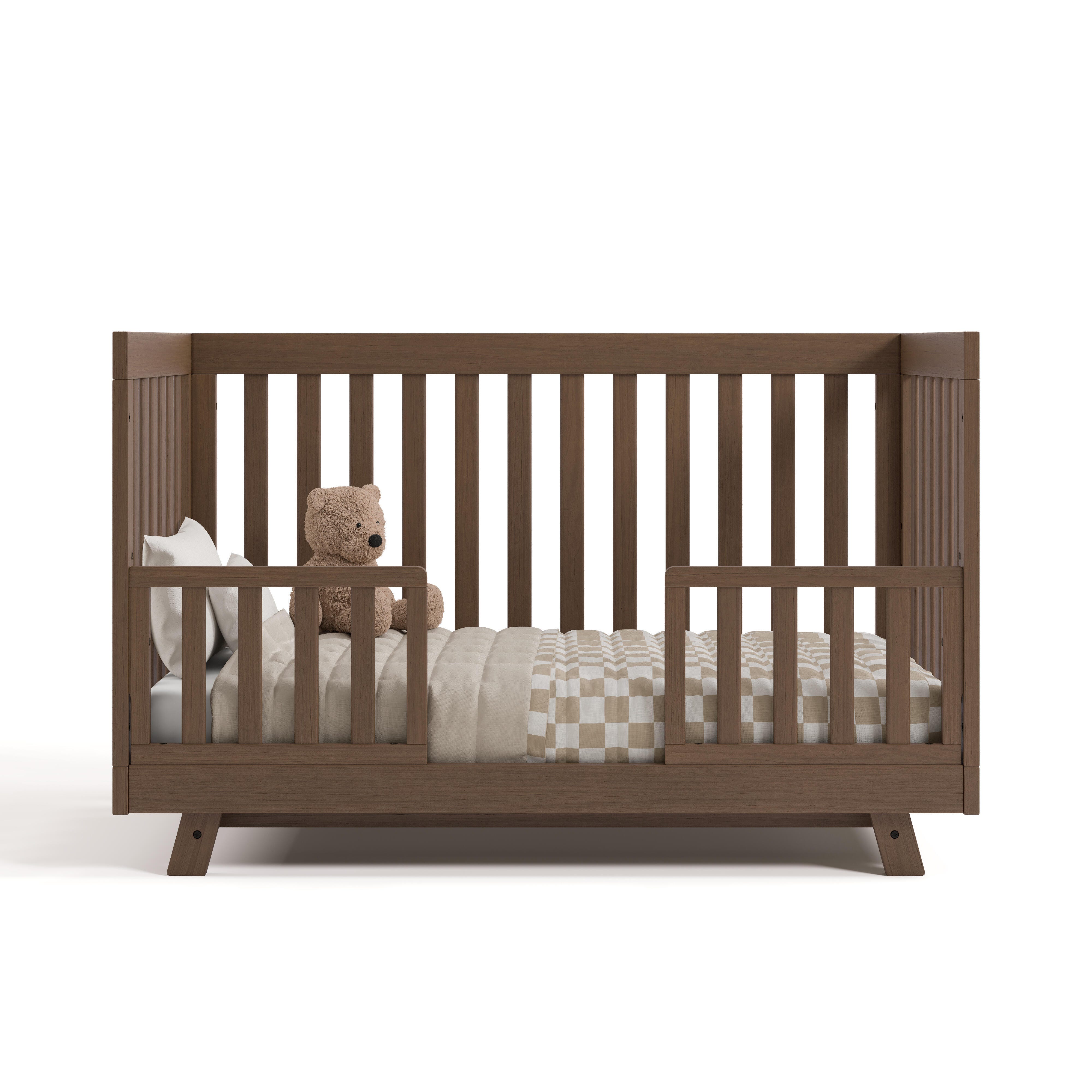 Storkcraft Beckett 3-in-1 Convertible Crib, Hazelnut, large