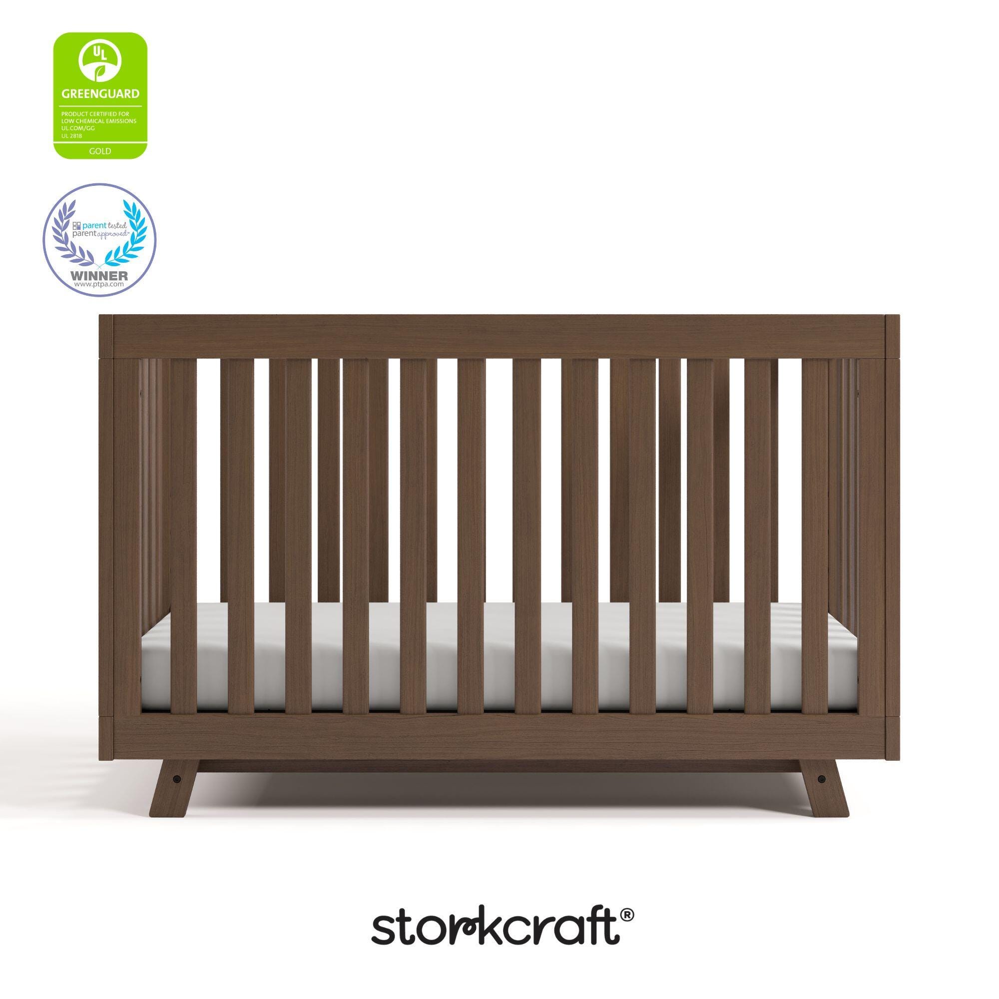 Storkcraft Beckett 3-in-1 Convertible Crib, Hazelnut, large