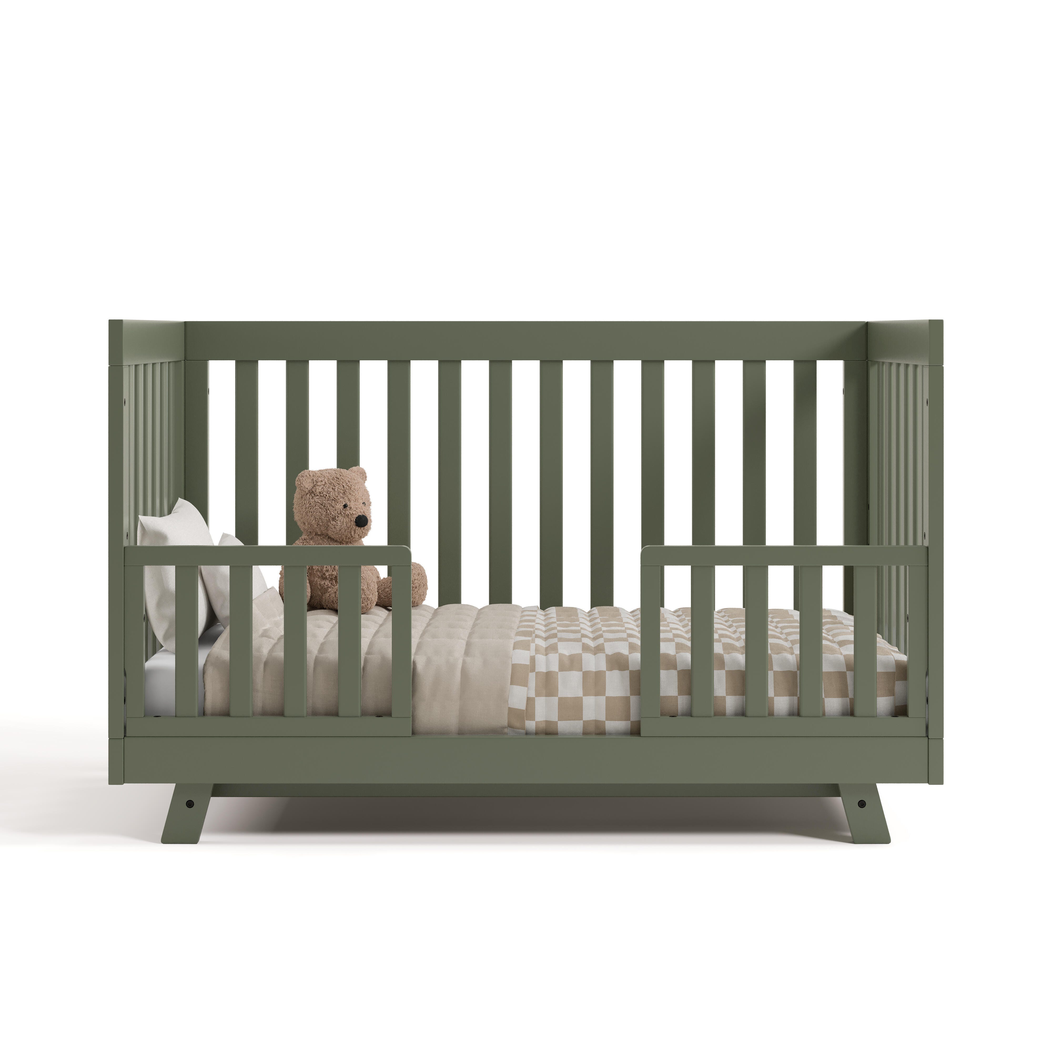 Storkcraft Beckett 3-in-1 Convertible Crib, Olive, large