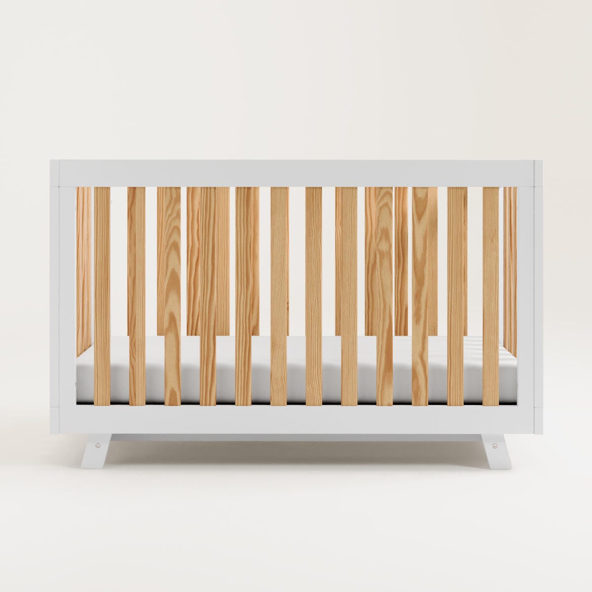 Storkcraft Beckett 3-in-1 Convertible Crib, White/Natural, large