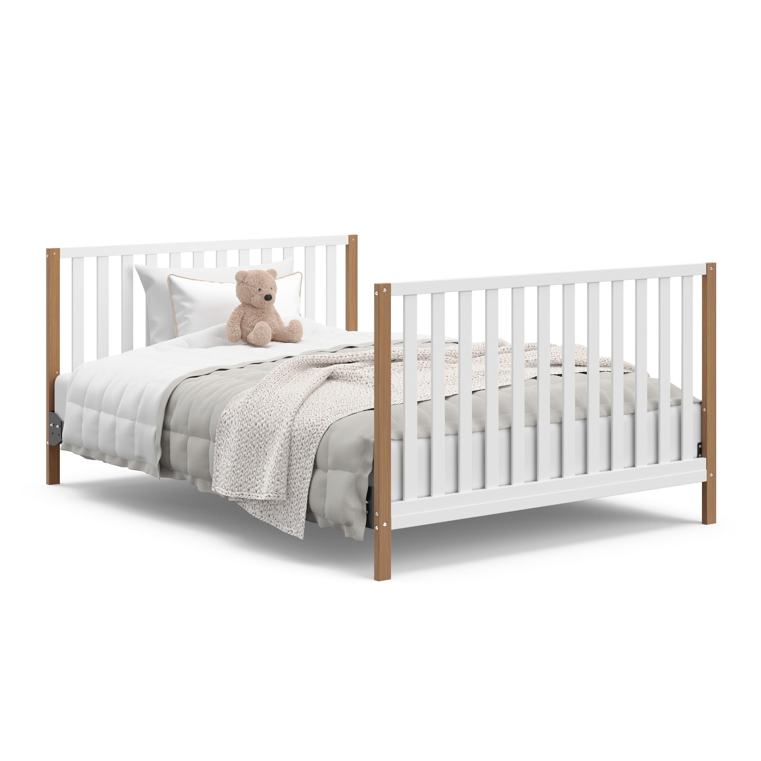 Storkcraft Modern Pacific 4-in-1 Convertible Crib, White/Vintage Driftwood, large