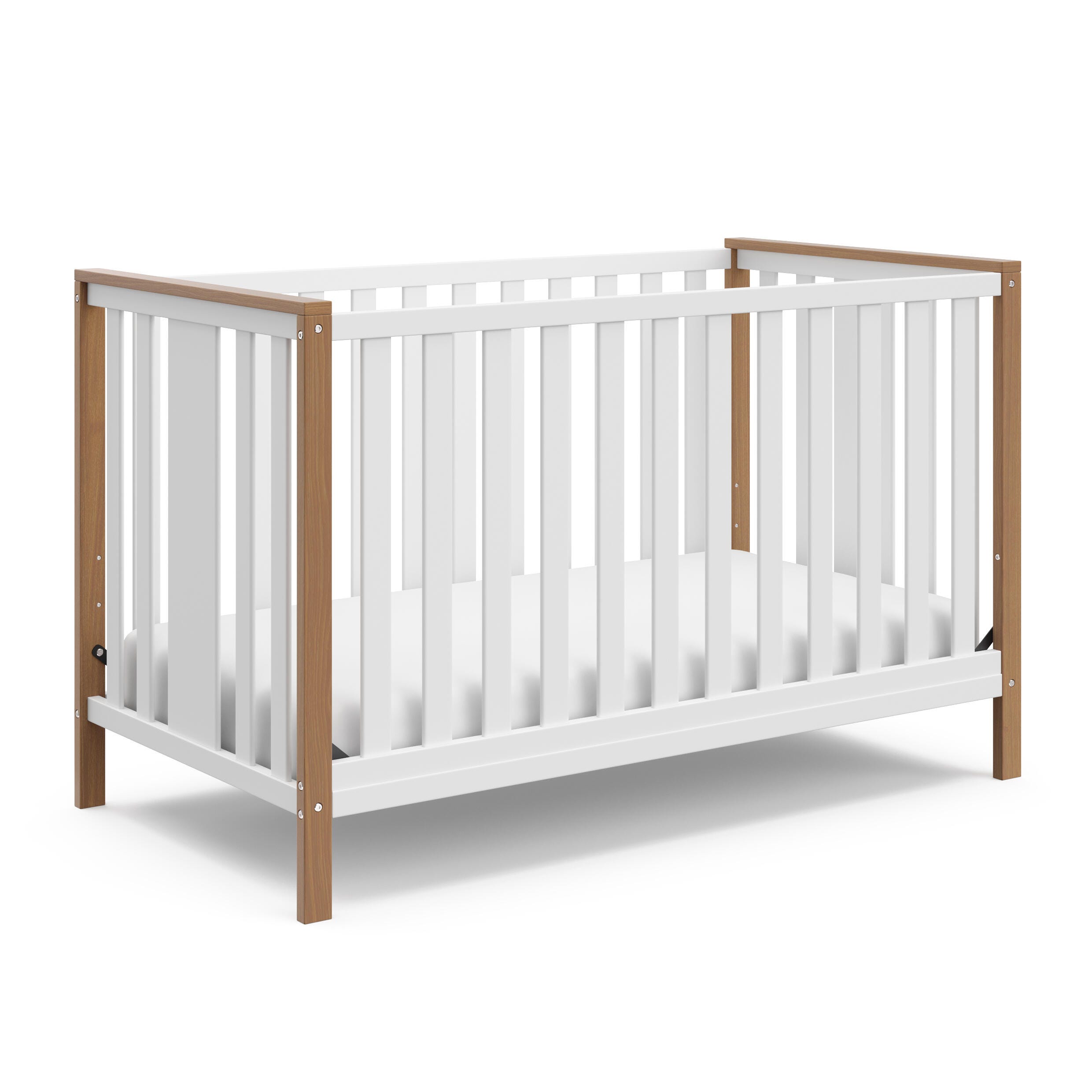 Storkcraft Modern Pacific 4-in-1 Convertible Crib, White/Vintage Driftwood, large