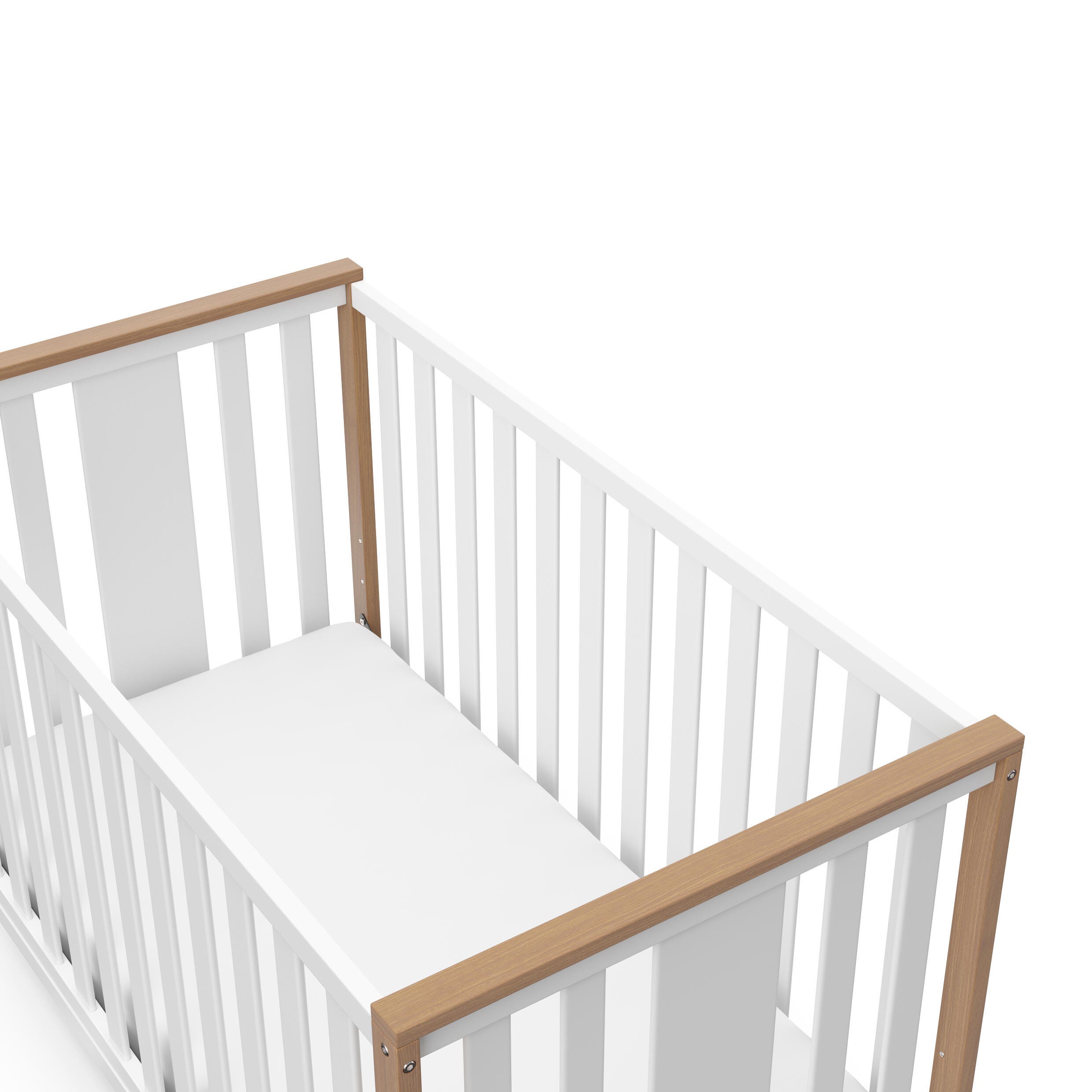 Storkcraft Modern Pacific 4-in-1 Convertible Crib, White/Vintage Driftwood, large